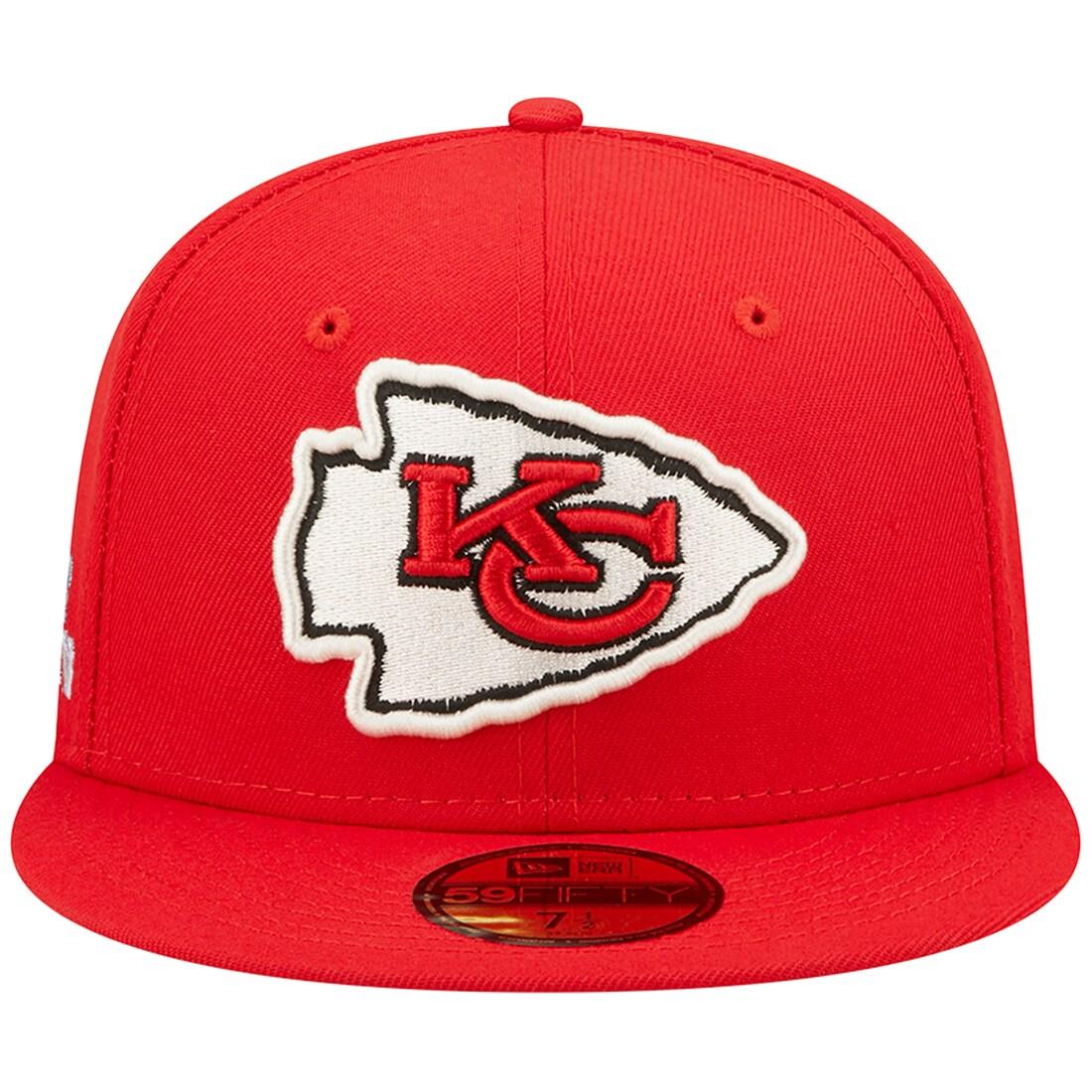 New Era Caps Kansas City Chiefs New Era NFL Pop Sweat 59FIFTY Fitted Hat - Red