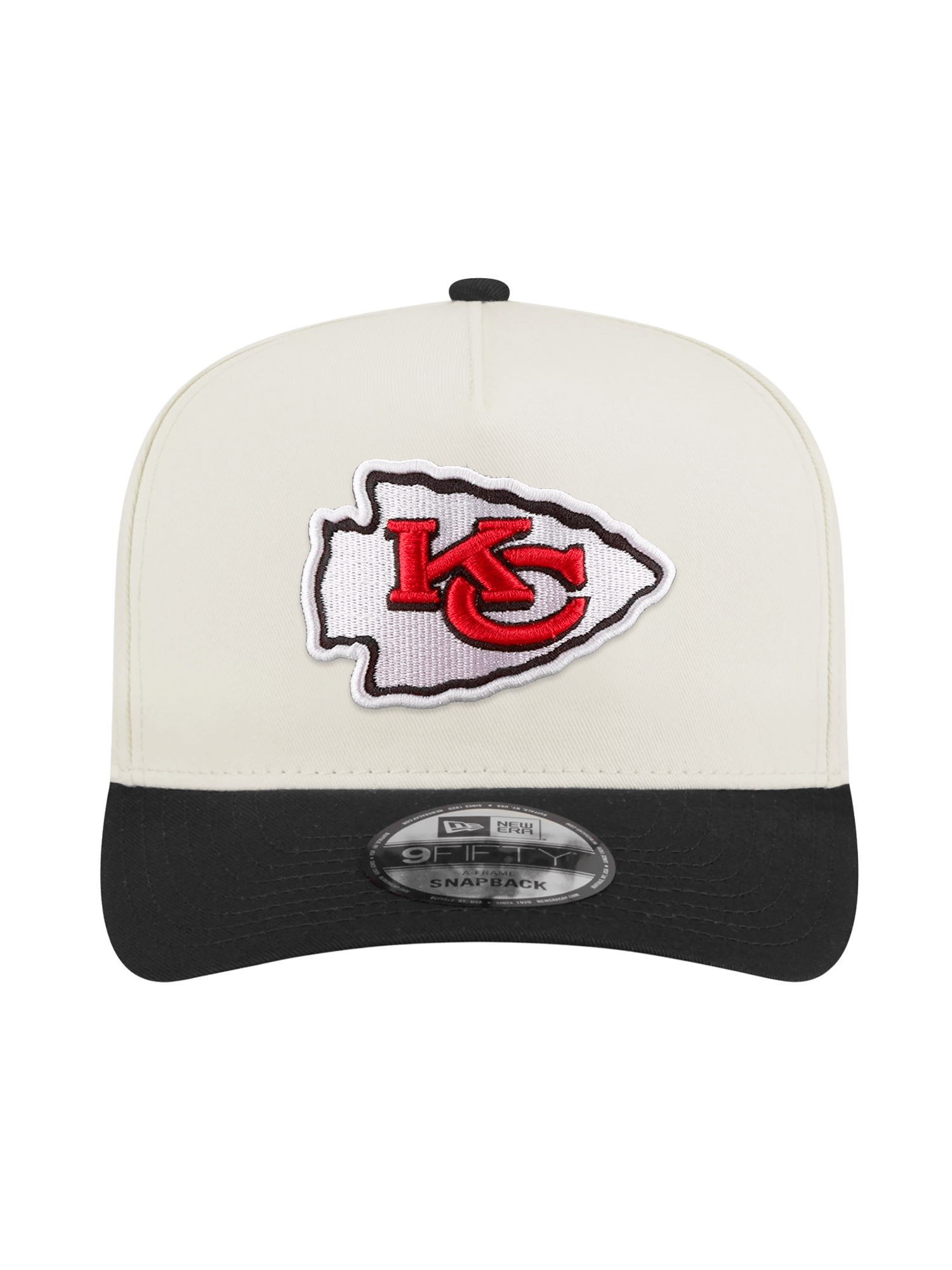 New Era Caps Kansas City Chiefs New Era NFL Team 2T 9FIFTY A-Frame Pre-Curved Snapback Hat - Chrome