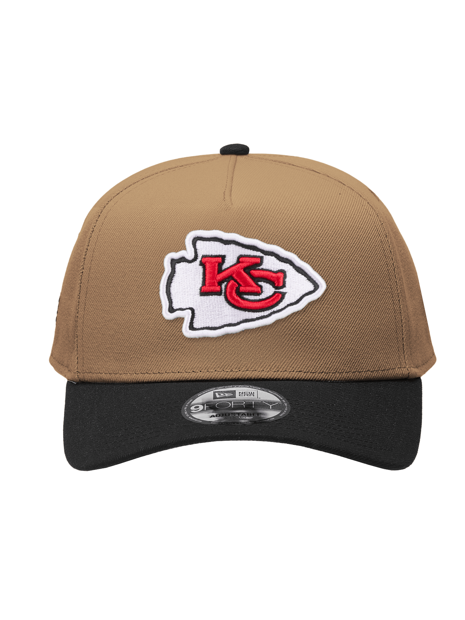 New Era Caps Kansas City Chiefs New Era NFL Team 2T 9FORTY A-Frame Snapback Hat - Khaki