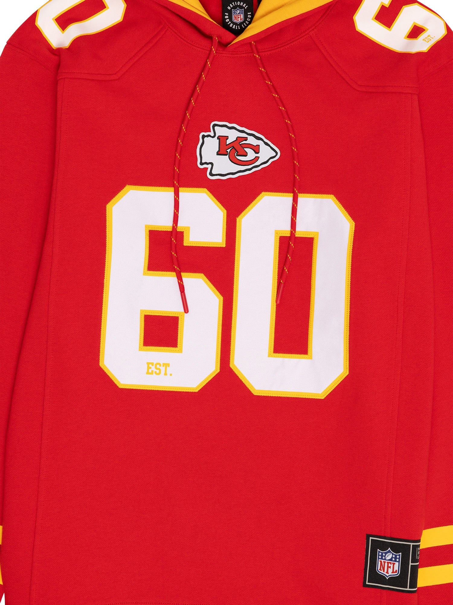 NFL Branded Jumpers Kansas City Chiefs NFL Foundation Panel Hoodie Jumper - Red