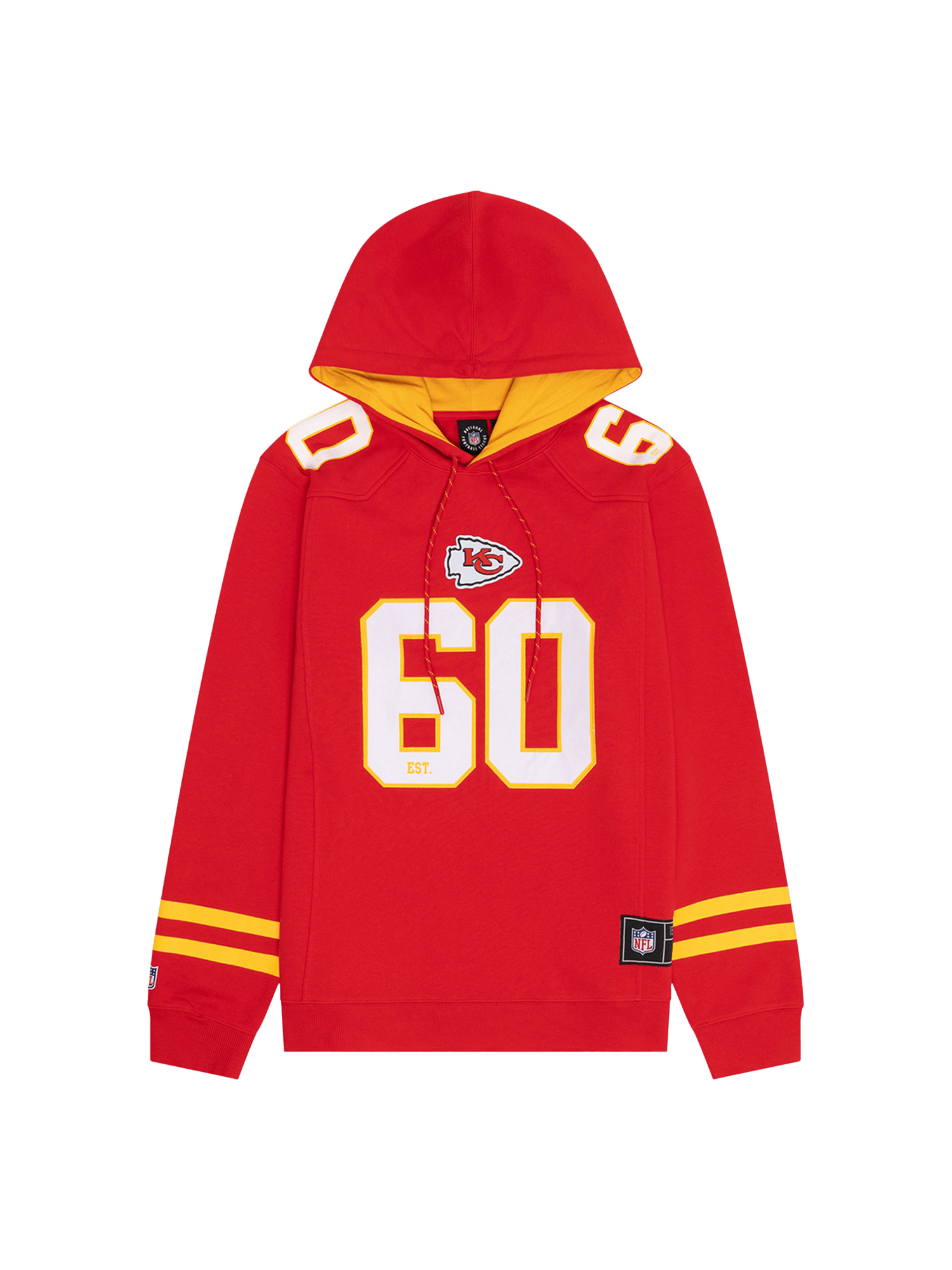NFL Branded Jumpers Kansas City Chiefs NFL Foundation Panel Hoodie Jumper - Red