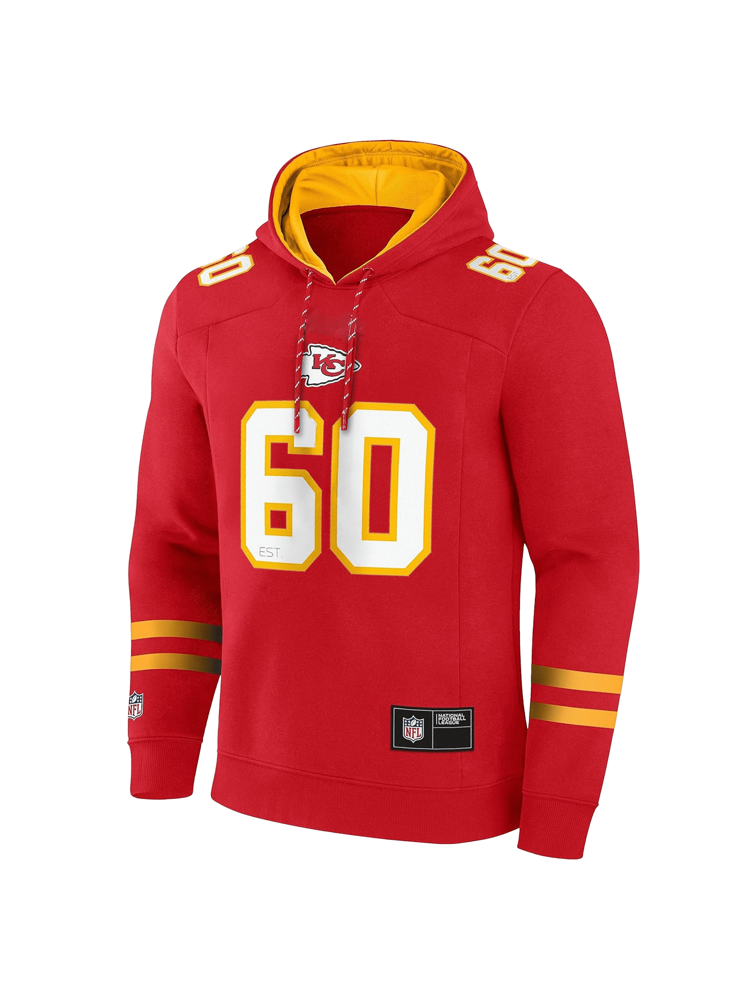 NFL Branded Jumpers Kansas City Chiefs NFL Foundation Panel Hoodie Jumper - Red