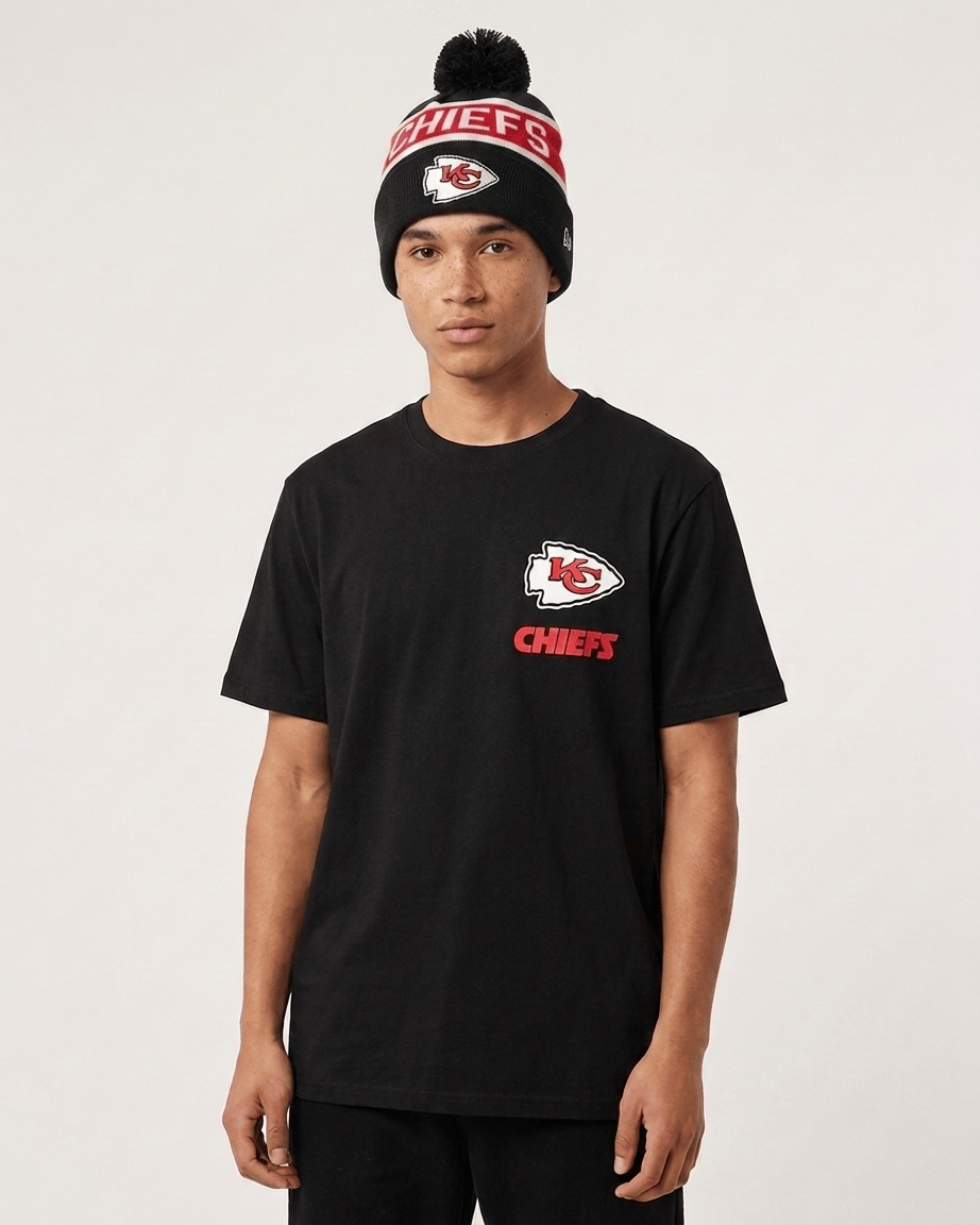 US Sports HQ Bundles Kansas City Chiefs NFL T-Shirt & Beanie Bundle