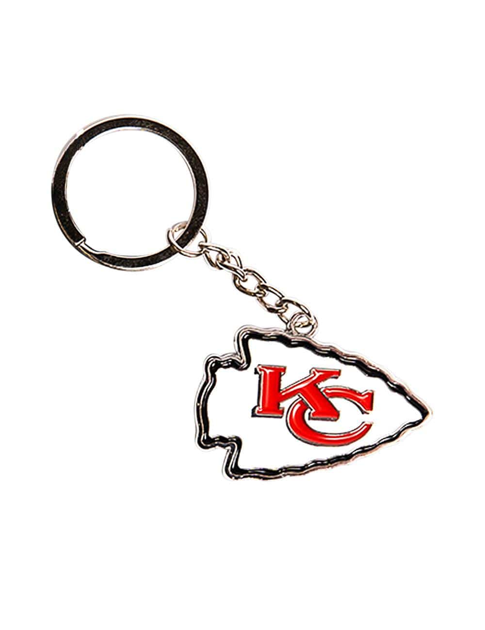 NFL Branded Accessories Kansas City Chiefs NFL Team Logo Steel Keyring