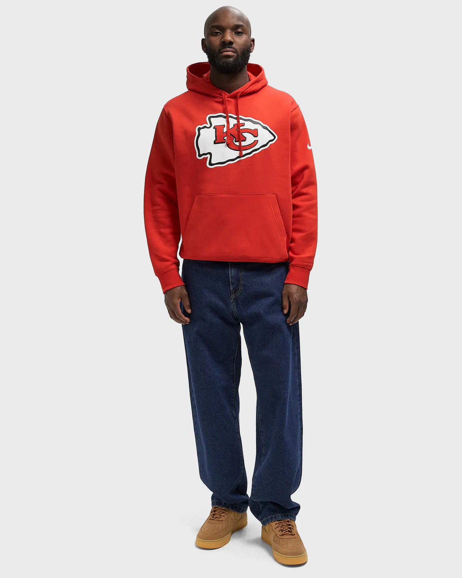 Nike Jumpers Kansas City Chiefs Nike NFL Club Logo Hoodie Jumper - Red
