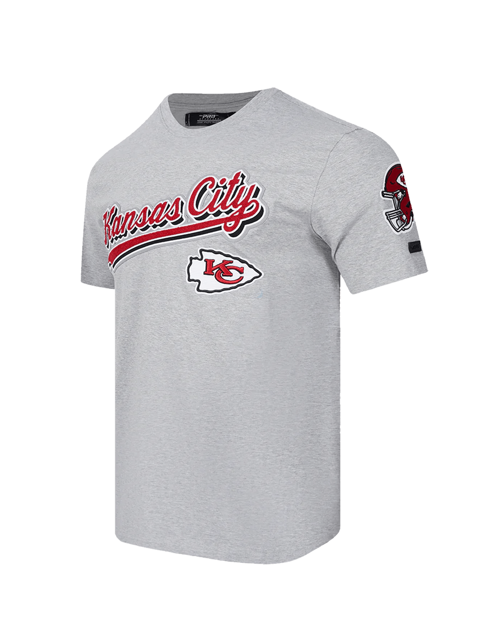 Pro Standard T-Shirts Kansas City Chiefs Pro Standard NFL Script Tail Flex T-Shirt - Grey Marle