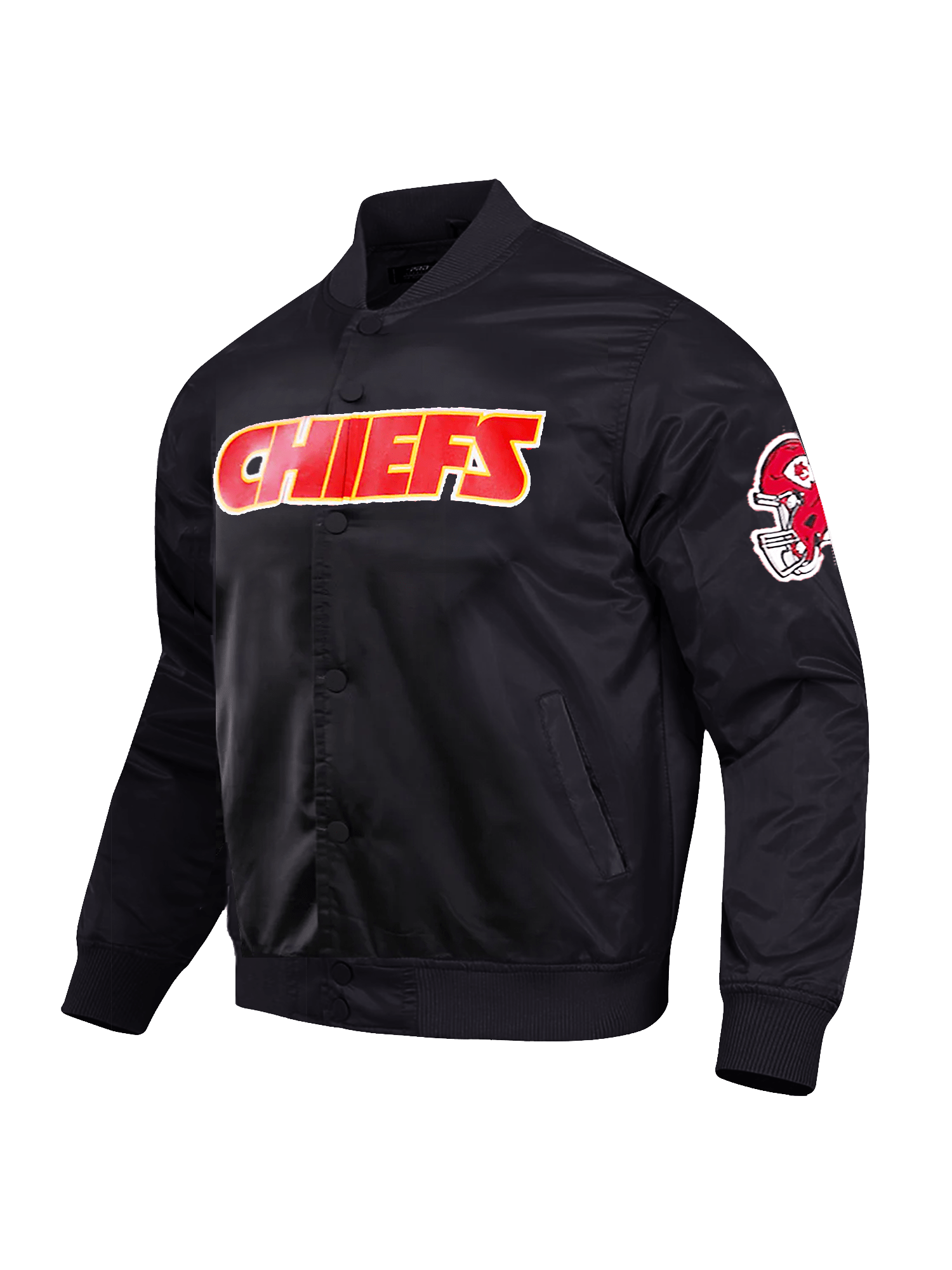 Pro Standard Jackets Kansas City Chiefs Pro Standard NFL Team Classic Satin Button Jacket - Black