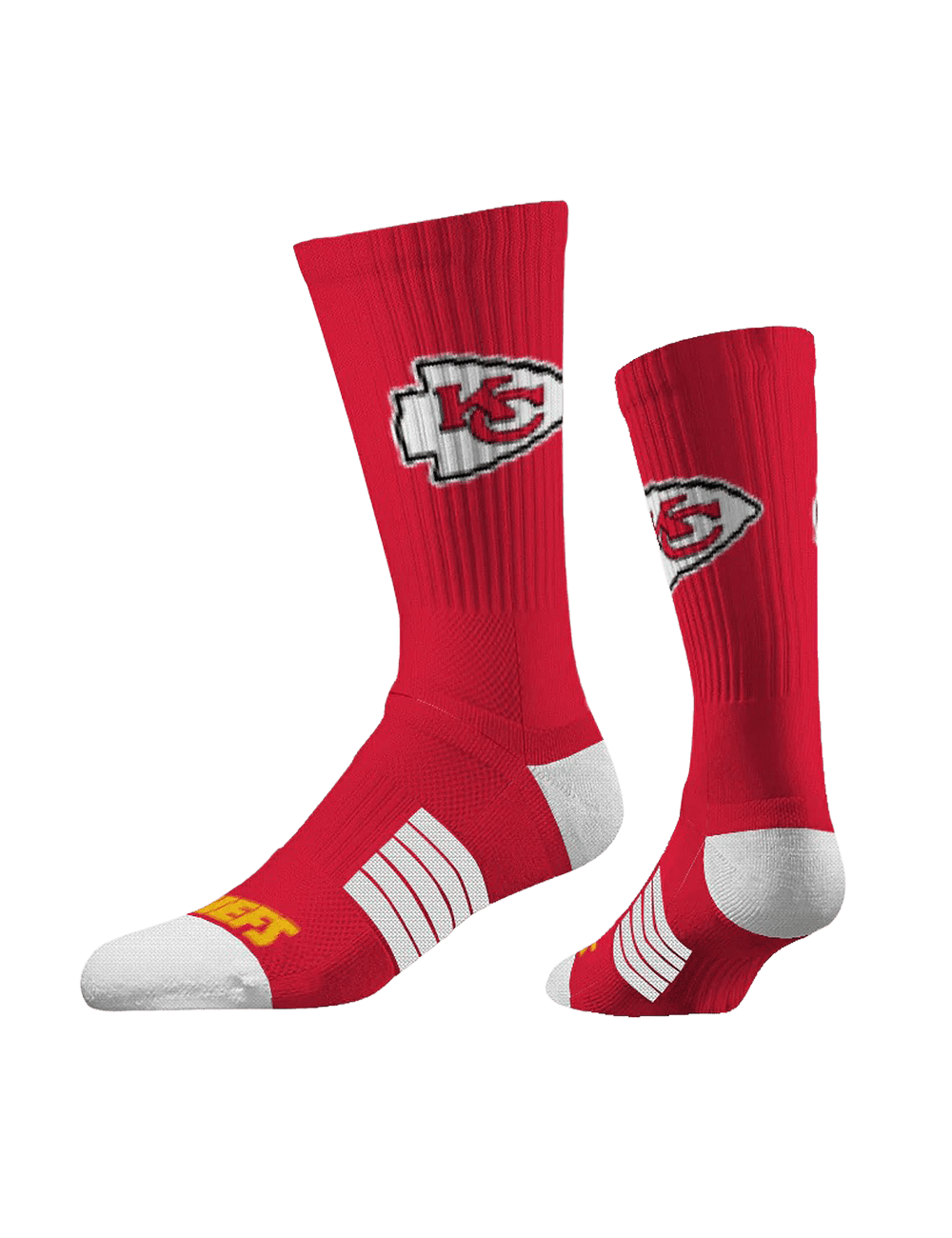 Strideline Socks Large (9-12 US) Kansas City Chiefs Strideline NFL Team Premier Flex-Stretch Crew Socks