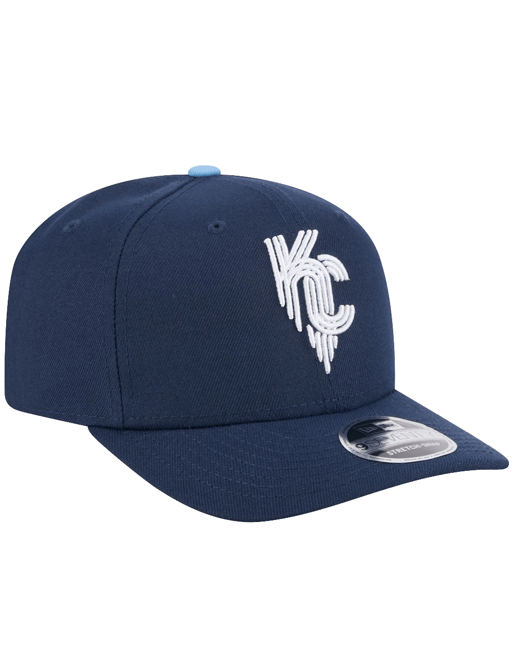 New Era Caps Kansas City Royals New Era MLB City Connect 9SEVENTY Stretch Snapback Hat - Navy