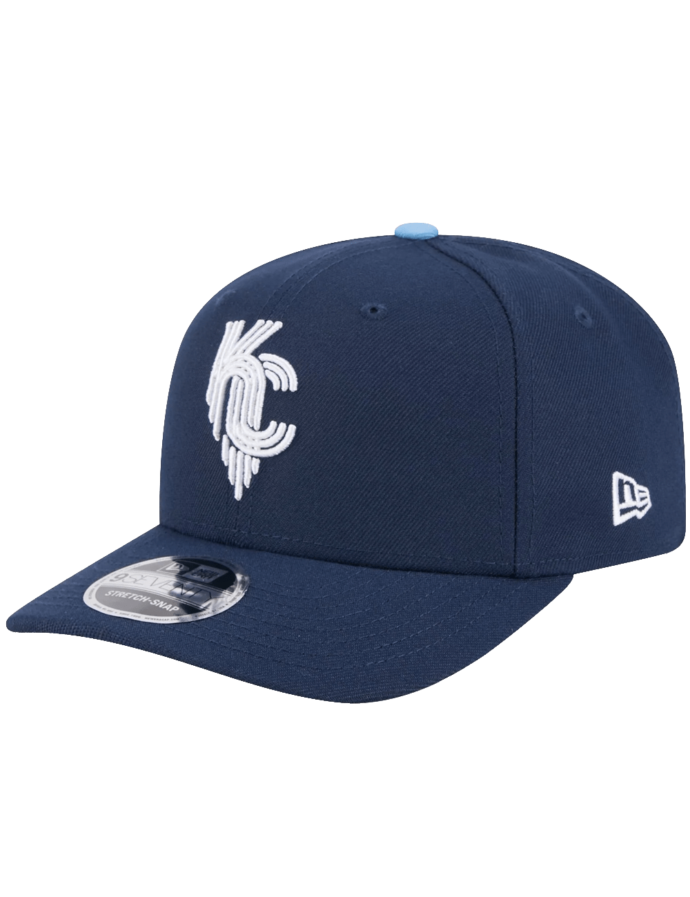 New Era Caps Kansas City Royals New Era MLB City Connect 9SEVENTY Stretch Snapback Hat - Navy