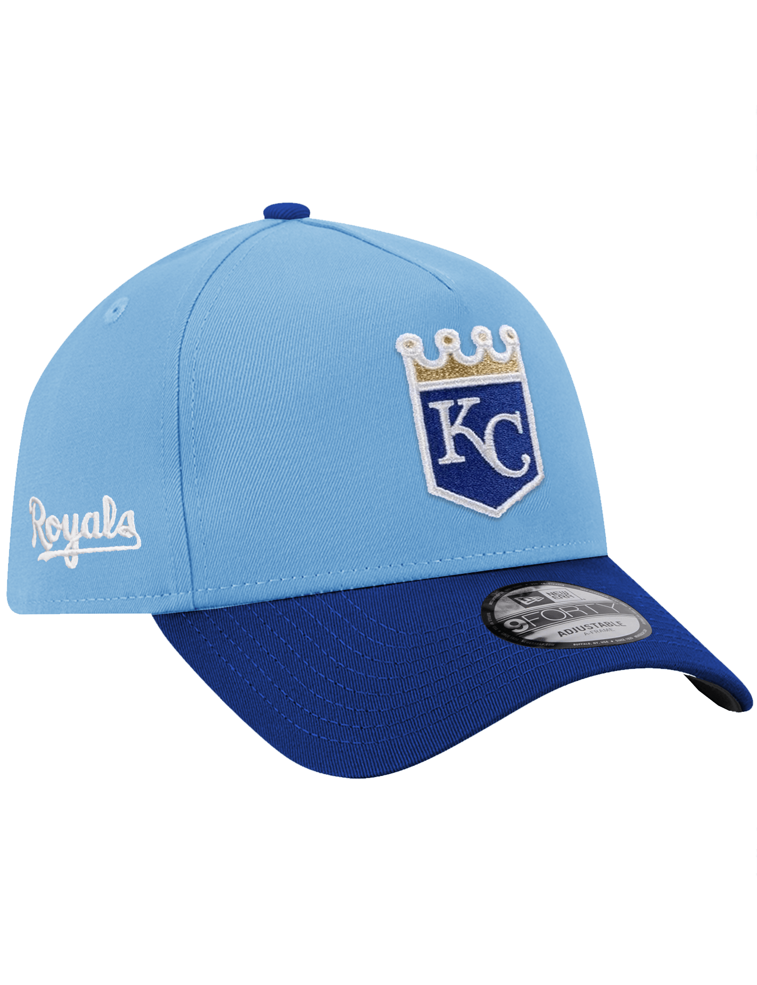 New Era Caps Kansas City Royals New Era MLB Team Alt 9FORTY A-Frame Snapback Hat - Blue