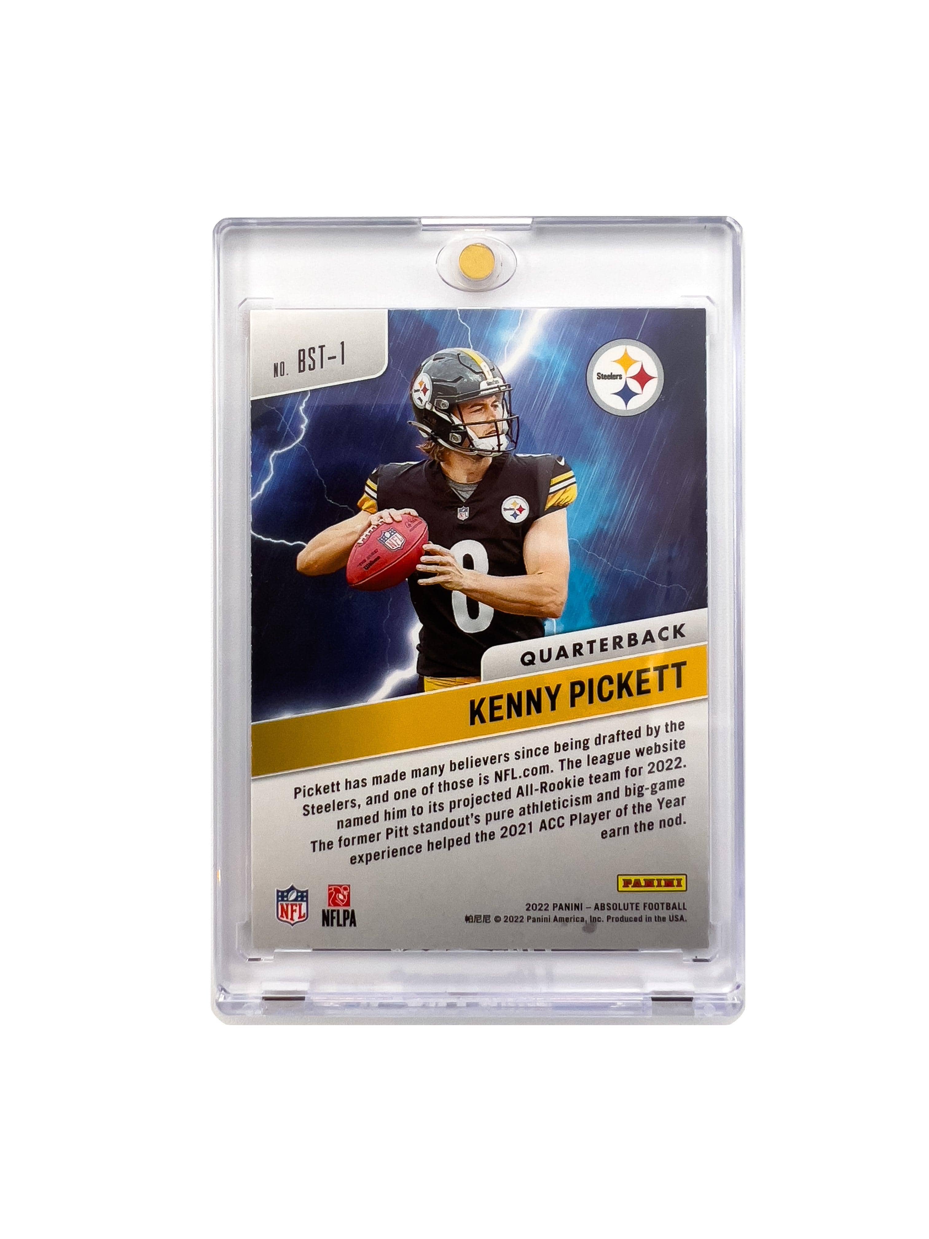 Panini Cards Kenny Pickett Pittsburgh Steelers Panini NFL Absolute By Storm Rookie Card