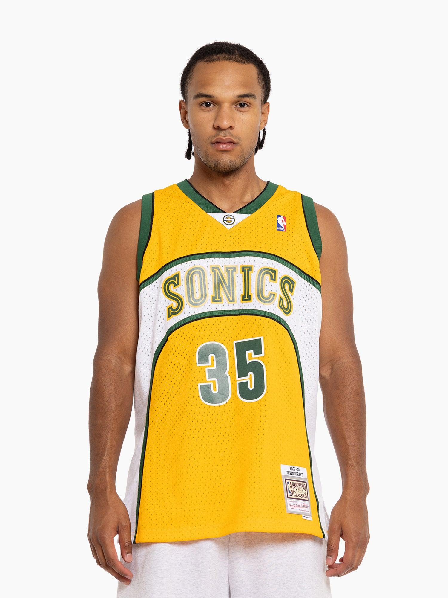 Mitchell And Ness Jerseys Kevin Durant Seattle Supersonics Mitchell & Ness NBA 07-08 Swingman Jersey - Yellow
