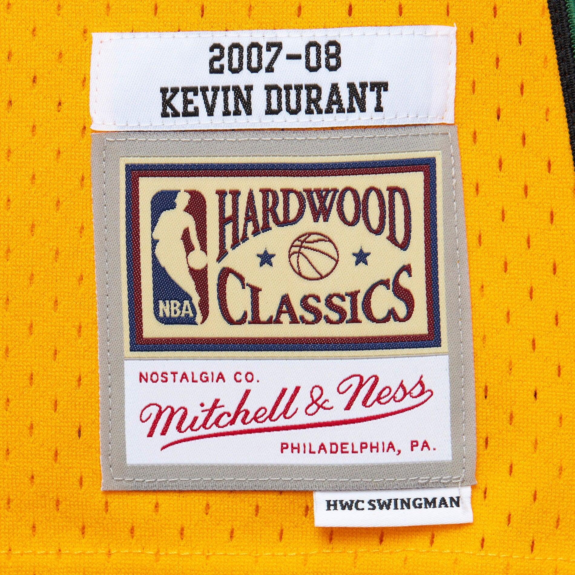 Mitchell And Ness Jerseys Kevin Durant Seattle Supersonics Mitchell & Ness NBA 07-08 Swingman Jersey - Yellow