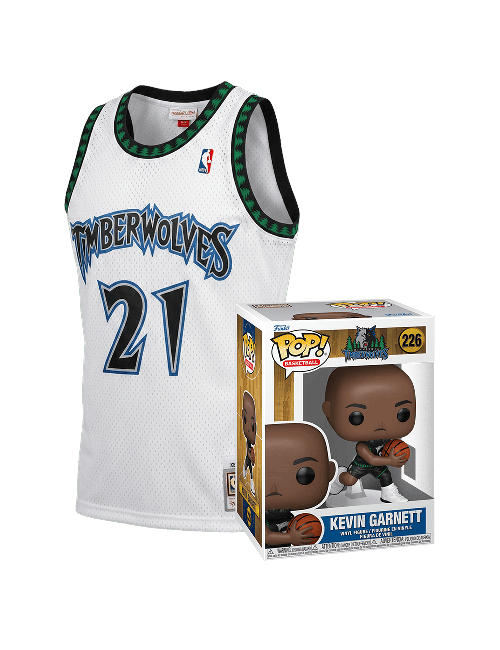 US Sports HQ Bundles Kevin Garnett Minnesota Timberwolves NBA Jersey & Figure Bundle