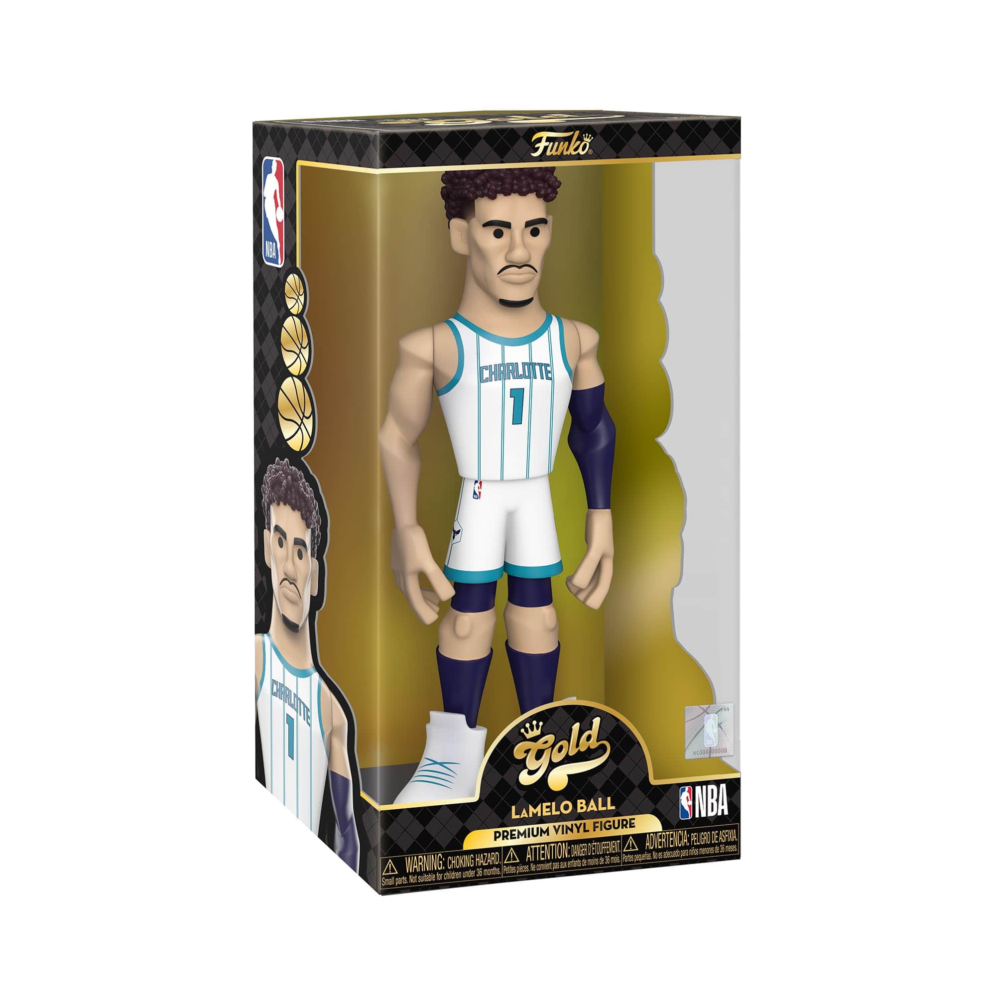 Funko Figures Lamelo Ball Charlotte Hornets Funko NBA 12" Vinyl Gold Figure