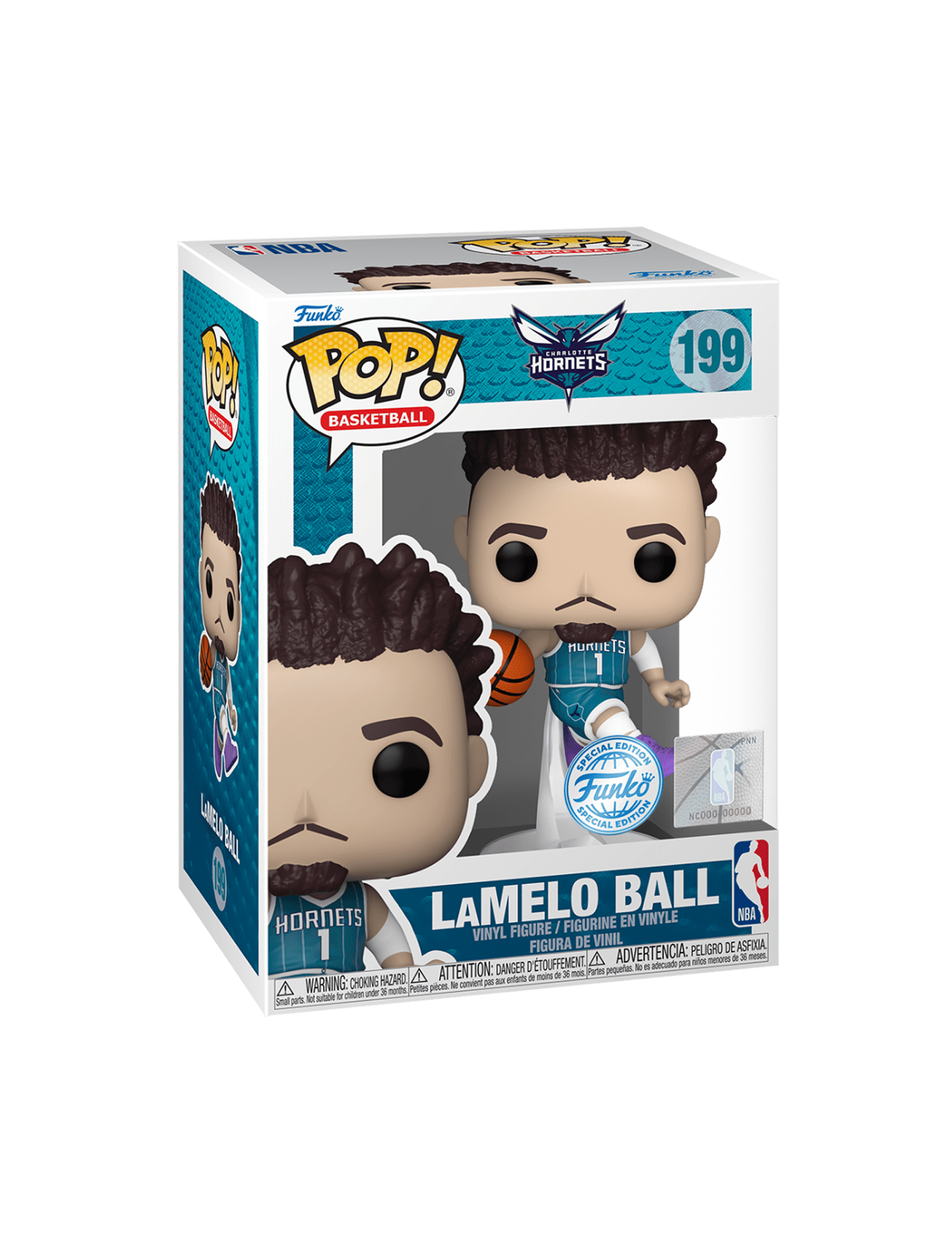 Funko Figures LaMelo Ball Charlotte Hornets Funko NBA 185 Pop Vinyl Figure