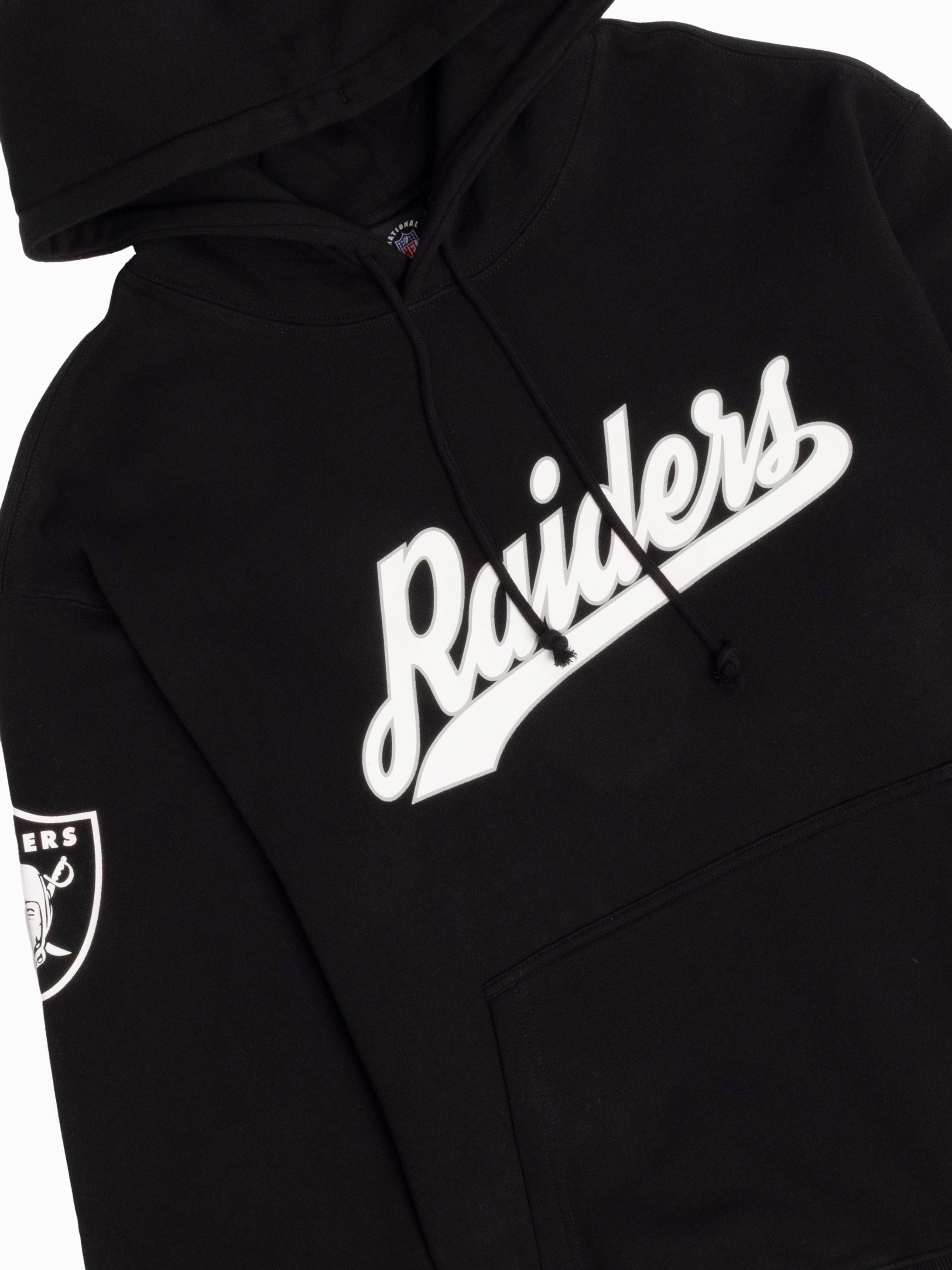 Majestic Athletic Jumpers Las Vegas Raiders Majestic NFL Script Vintage Hoodie Jumper - Black