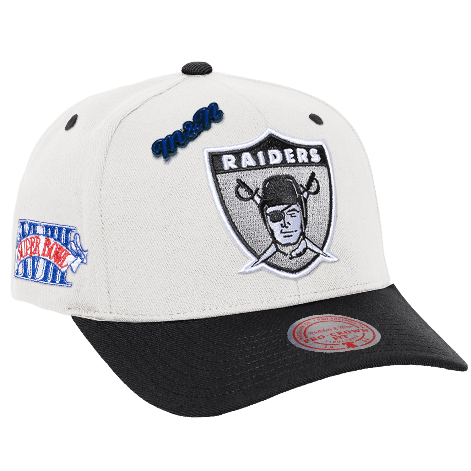 Mitchell And Ness Caps Las Vegas Raiders Mitchell & Ness NFL Launch Pro Crown Snapback Hat - Off White