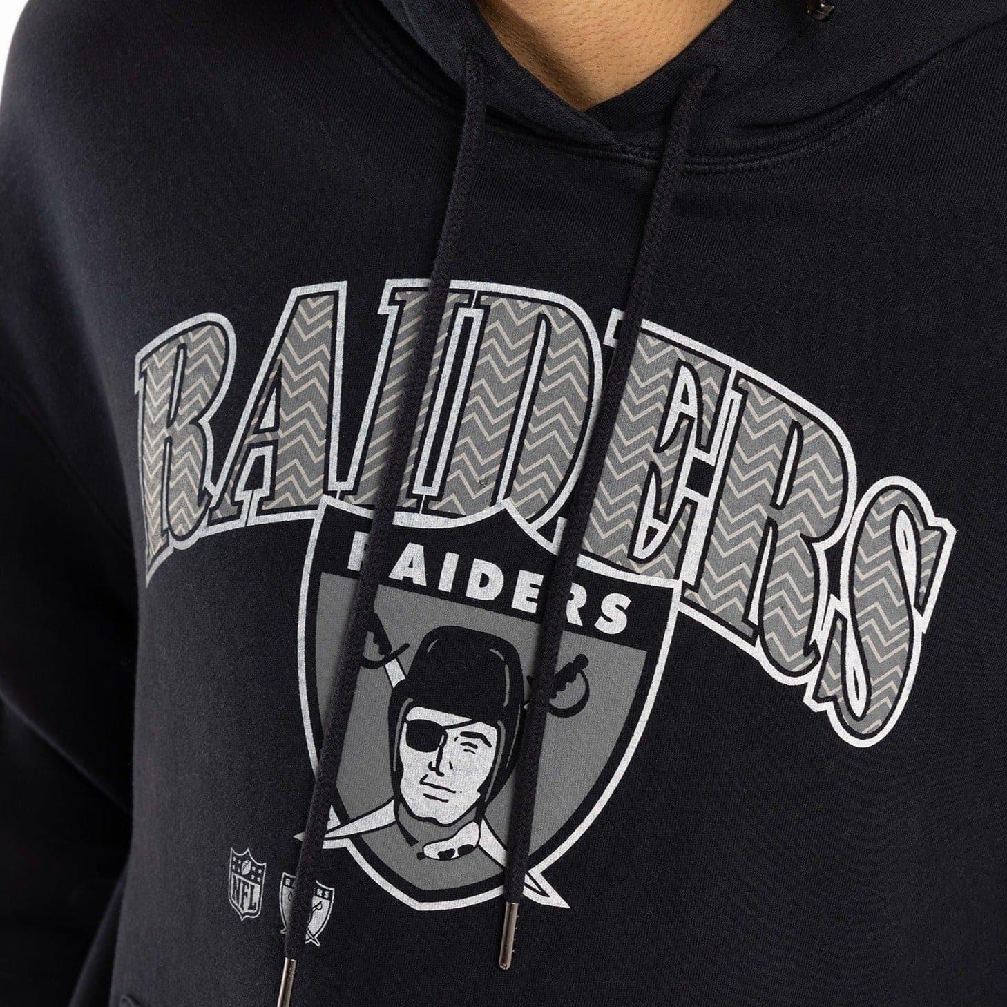 Mitchell And Ness Jumpers Las Vegas Raiders Mitchell & Ness NFL Point Vintage Hoodie Jumper - Faded Black