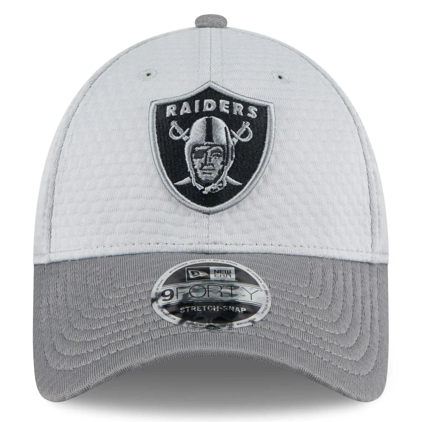 New Era Caps Las Vegas Raiders New Era NFL 24 Training 9FORTY Stretch-Snapback Hat - Grey