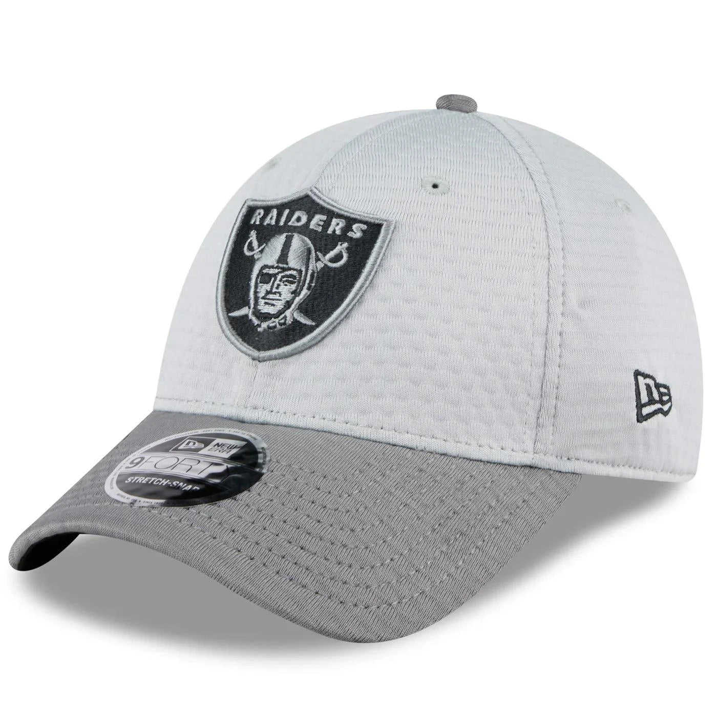 New Era Caps Las Vegas Raiders New Era NFL 24 Training 9FORTY Stretch-Snapback Hat - Grey