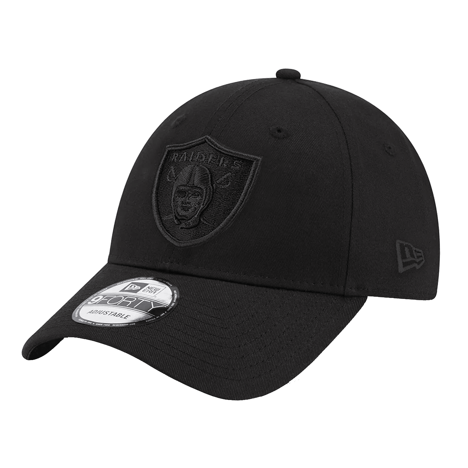 New Era Caps Las Vegas Raiders New Era NFL Black On Black 9FORTY Strapback Hat