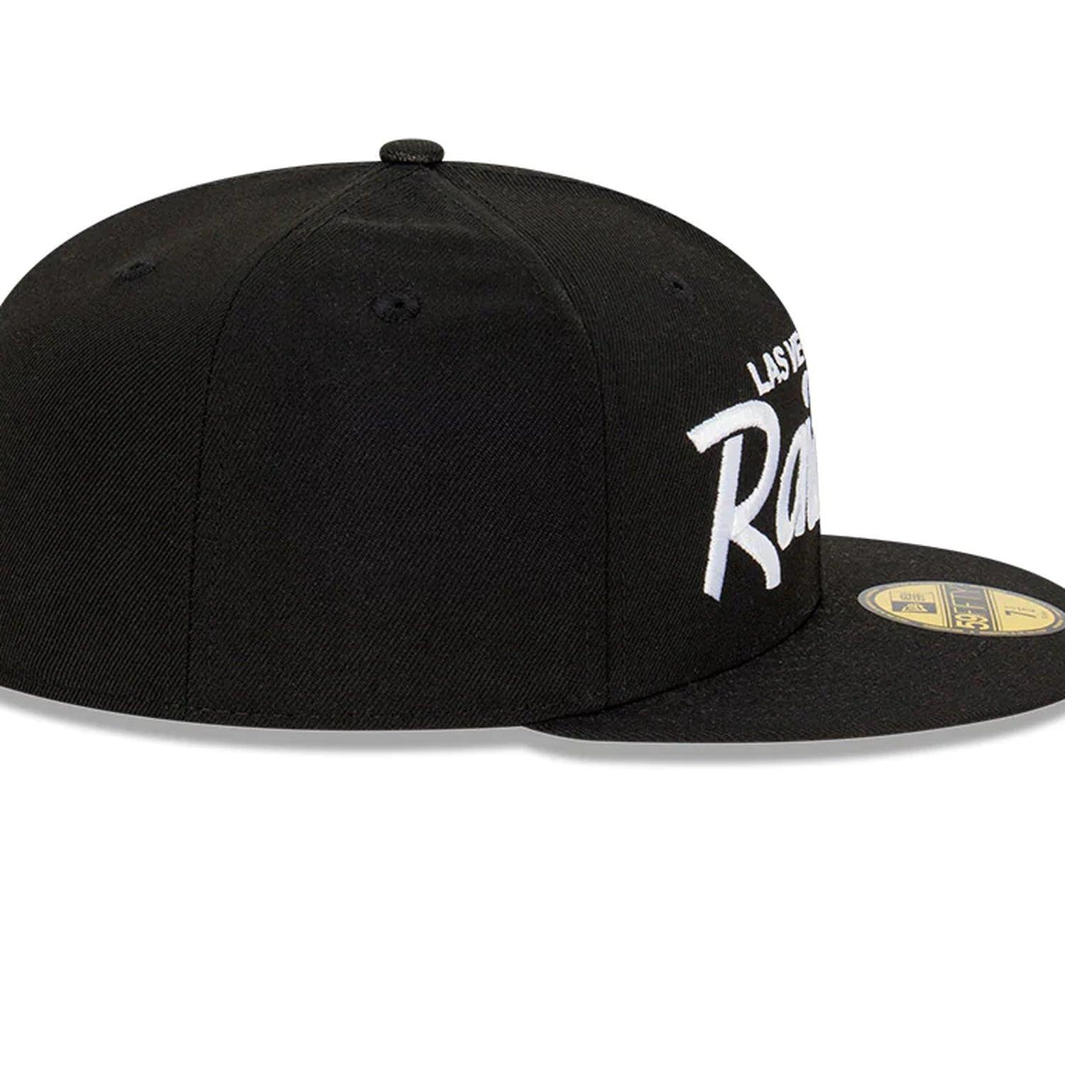 New Era Caps Las Vegas Raiders New Era NFL Classic Script 59FIFTY Fitted Hat - Black