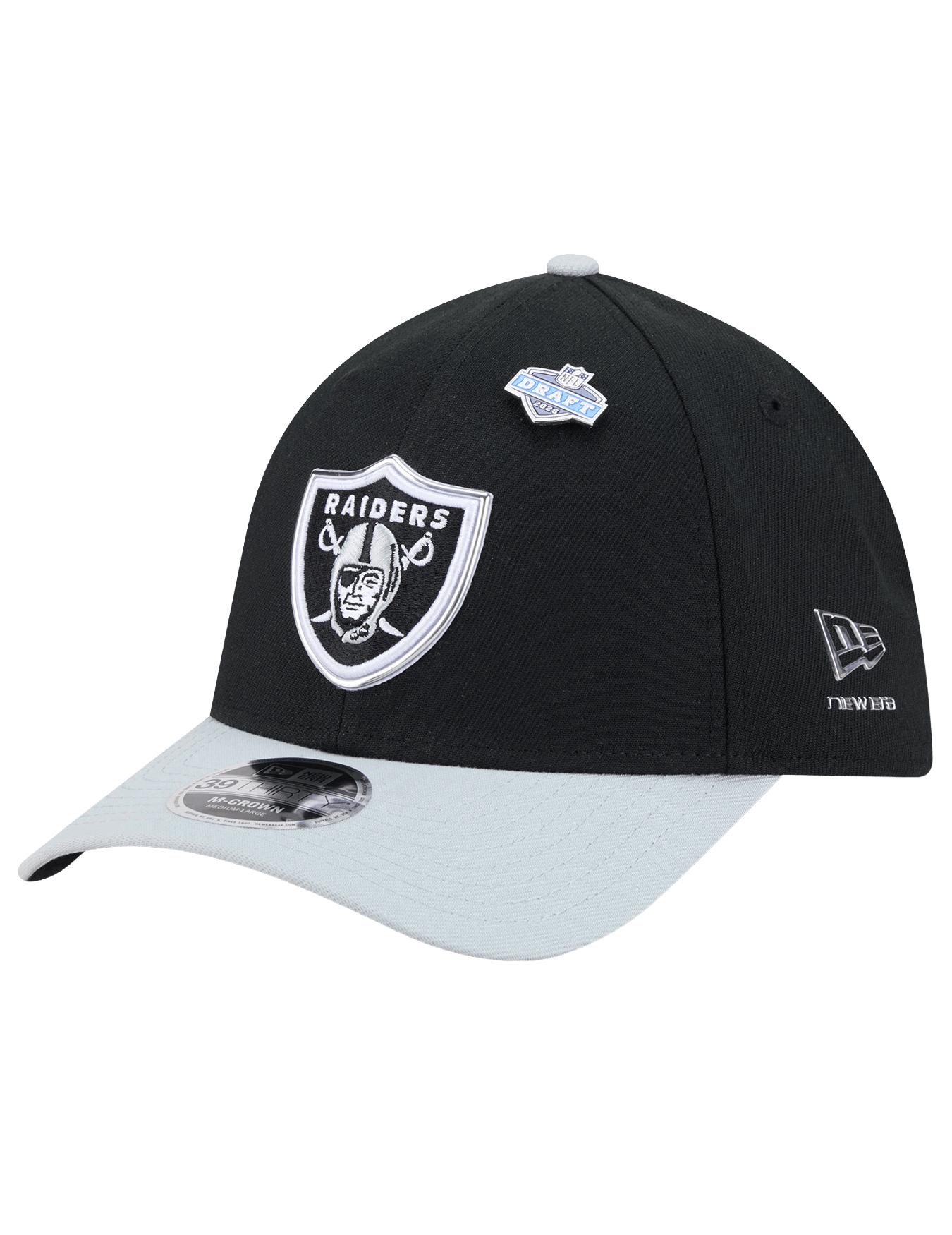 New Era Caps Las Vegas Raiders New Era NFL Draft 26 39THIRTY M-Crown Stretch-Fit Hat