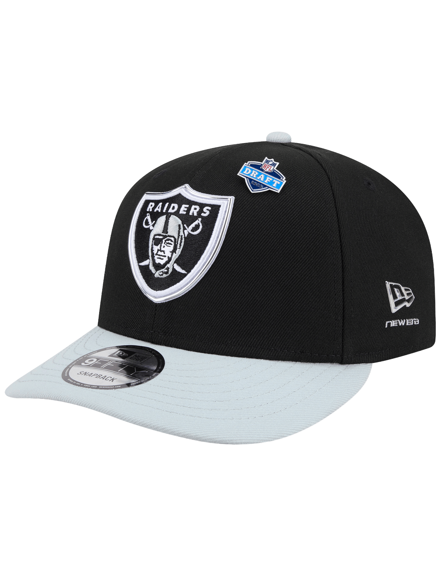 New Era Caps OSFM Las Vegas Raiders New Era NFL Draft 26 9FIFTY Pre-Curved Snapback Hat