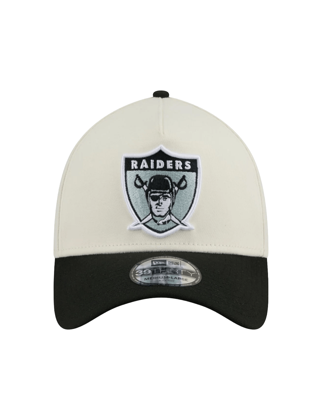 New Era Caps Las Vegas Raiders New Era NFL Historic 39THIRTY A-Frame Stretch-Fit Hat - Chrome