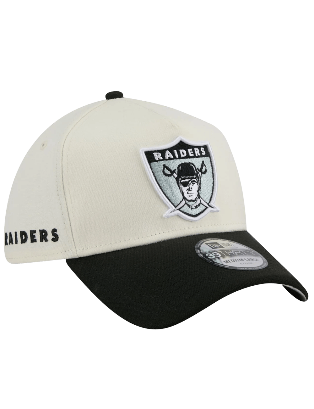 New Era Caps Las Vegas Raiders New Era NFL Historic 39THIRTY A-Frame Stretch-Fit Hat - Chrome