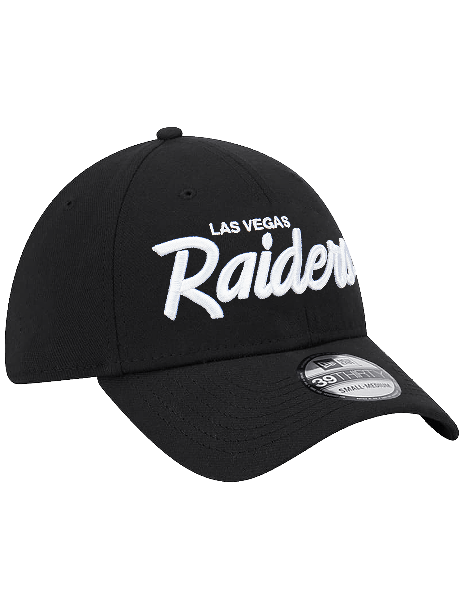New Era Caps Las Vegas Raiders New Era NFL Script 39THIRTY Stretch-Fit Hat - Black