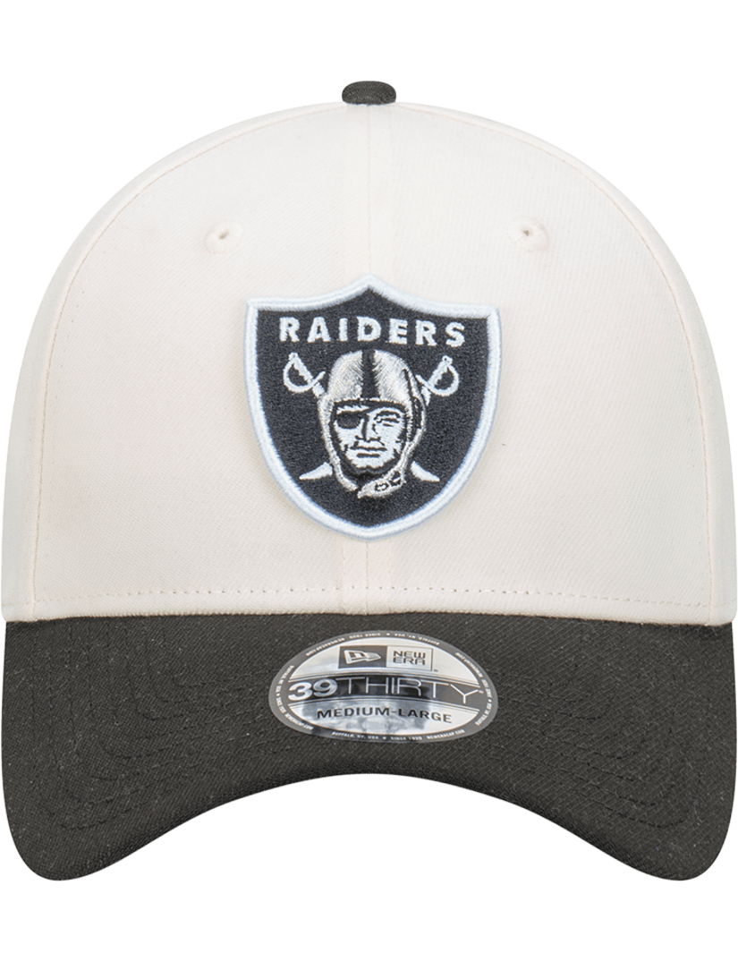 New Era Caps Las Vegas Raiders New Era NFL Team 2T 39THIRTY Stretch-Fit Hat - Chrome