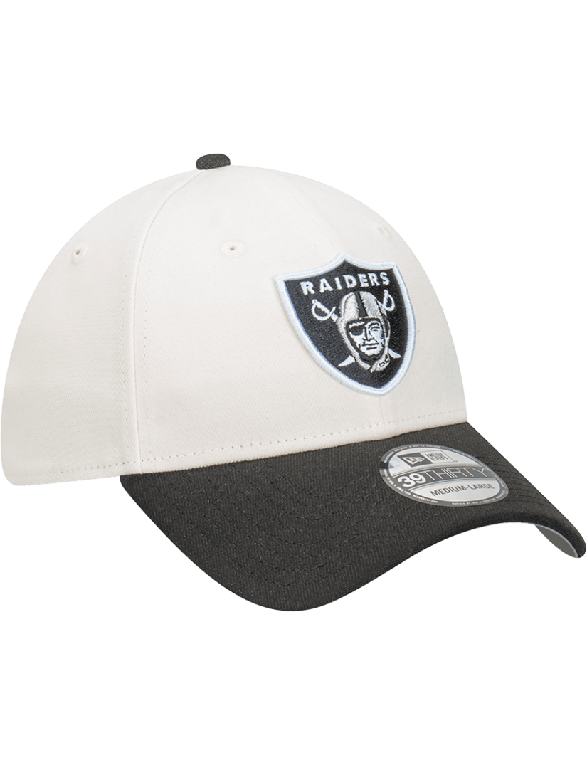 New Era Caps Las Vegas Raiders New Era NFL Team 2T 39THIRTY Stretch-Fit Hat - Chrome