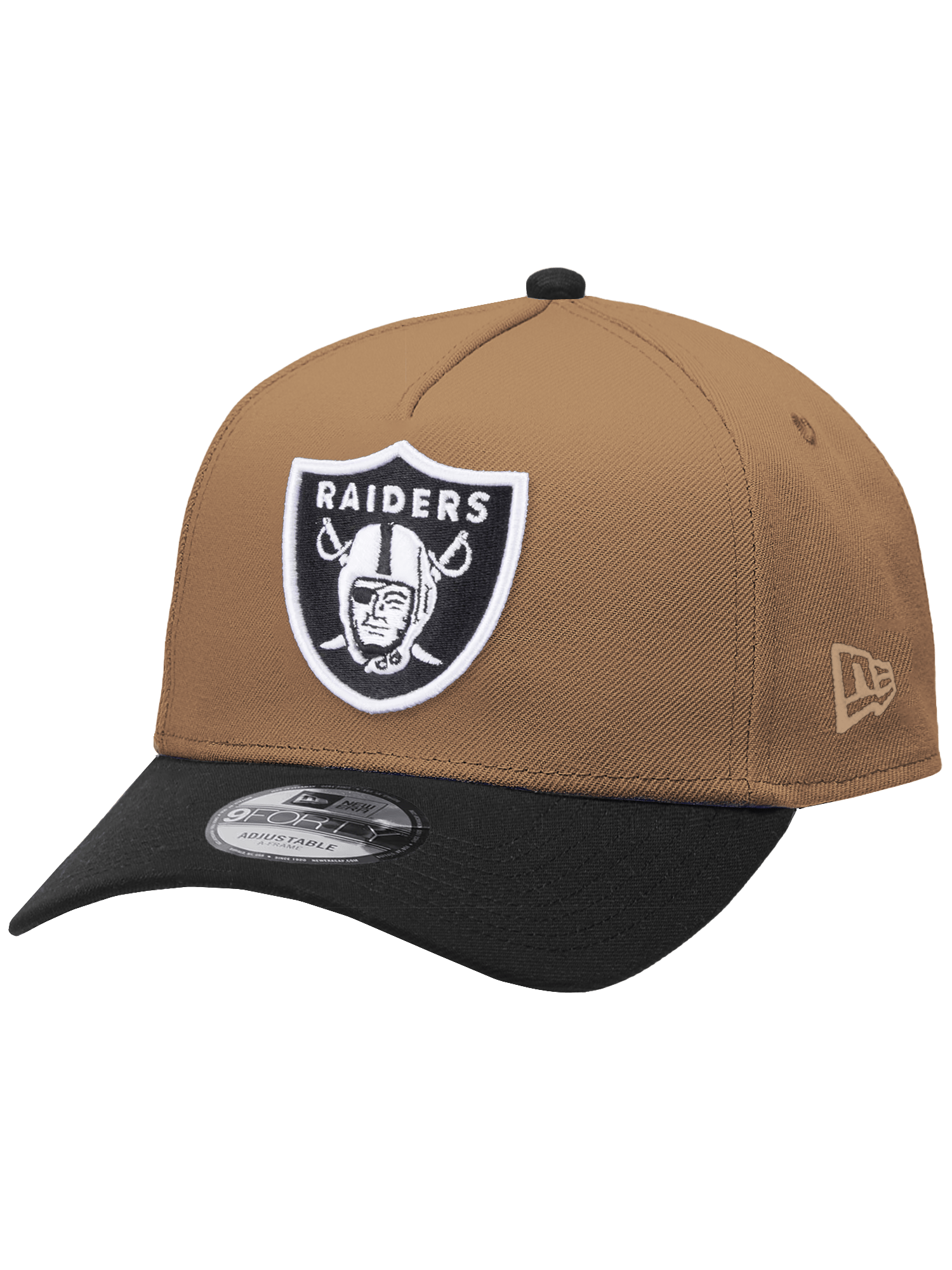 New Era Caps Las Vegas Raiders New Era NFL Team 2T 9FORTY A-Frame Snapback Hat - Khaki