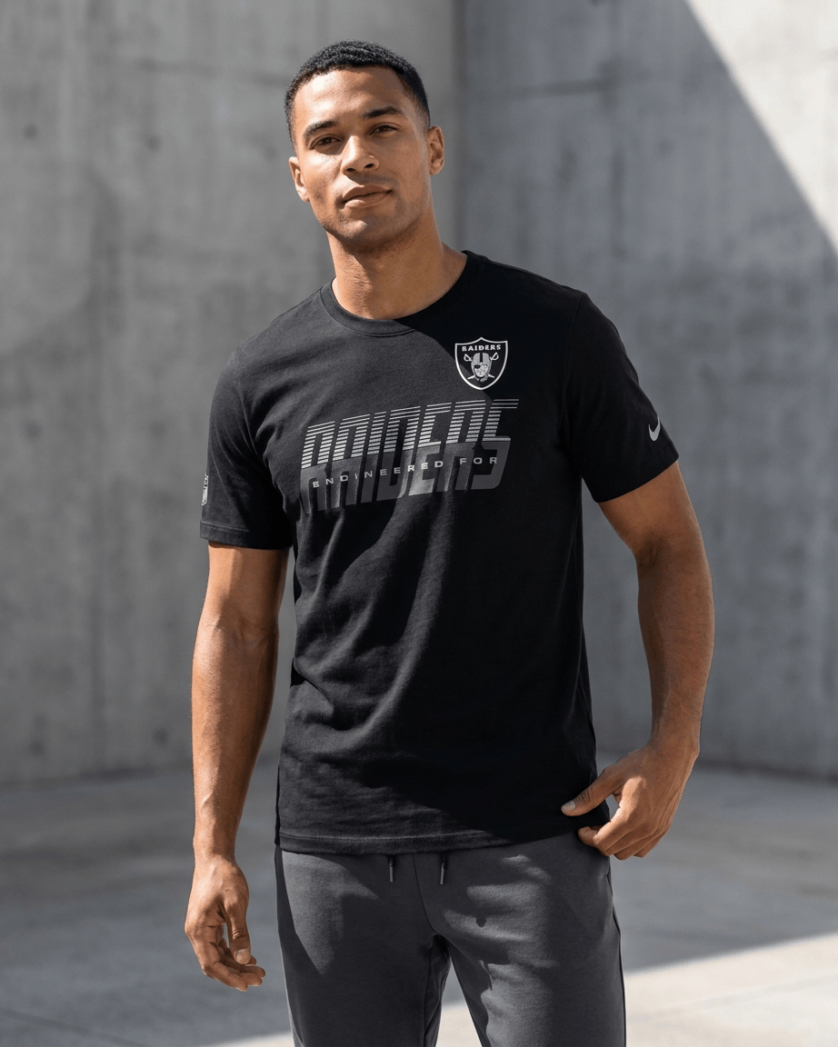 Nike T-Shirts Las Vegas Raiders Nike NFL 26 Sideline Team Issue Dri-Fit T-Shirt - Black