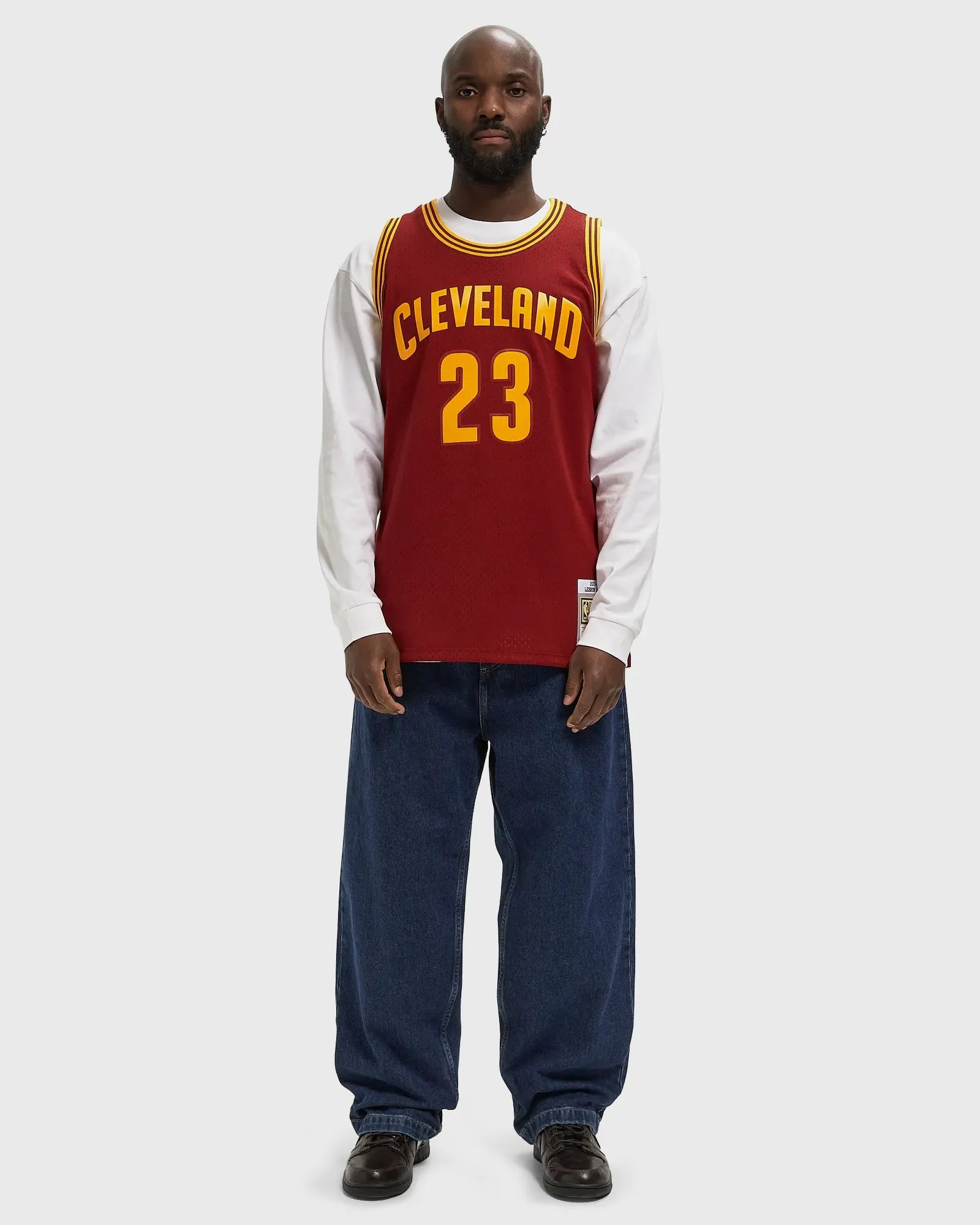 Mitchell And Ness Jerseys LeBron James Cleveland Cavaliers Mitchell & Ness NBA 15-16 Road HWC Swingman Jersey - Wine