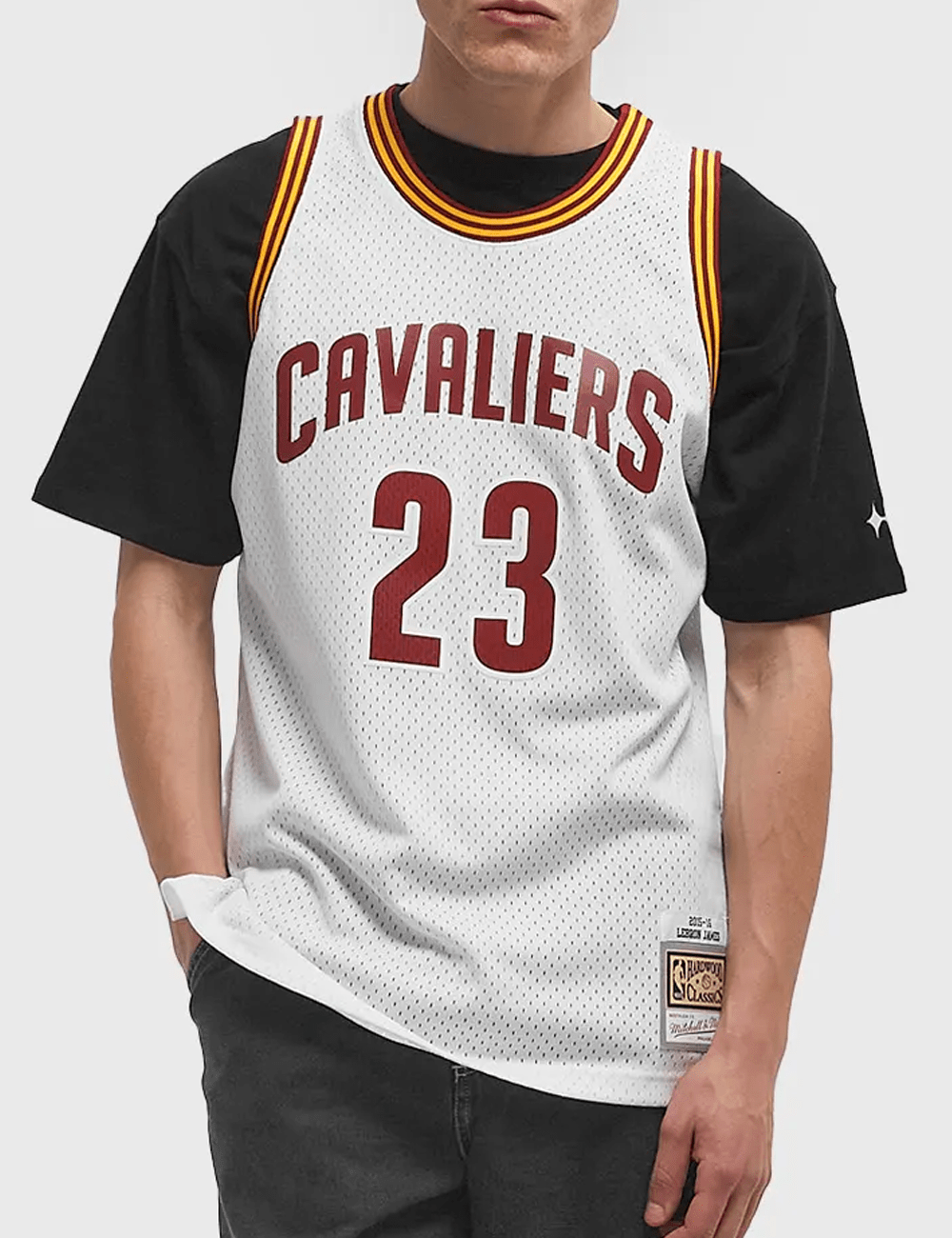 Mitchell And Ness Jerseys LeBron James Cleveland Cavaliers Mitchell & Ness NBA 2015 HWC Swingman Jersey - White