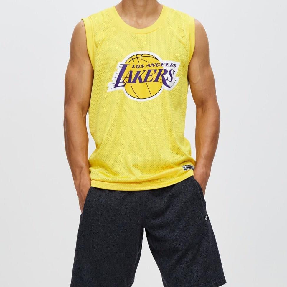 NBA Essentials Jerseys LeBron James Los Angeles Lakers NBA Essentials Name Number Jersey - Yellow