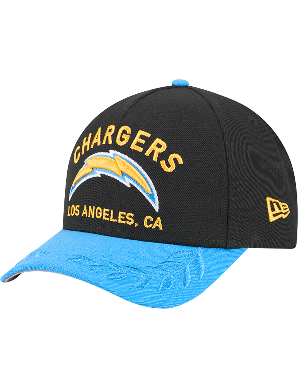 New Era Caps Los Angeles Chargers New Era NFL 25 Draft 9FORTY M-Crown Snapback Hat - Black