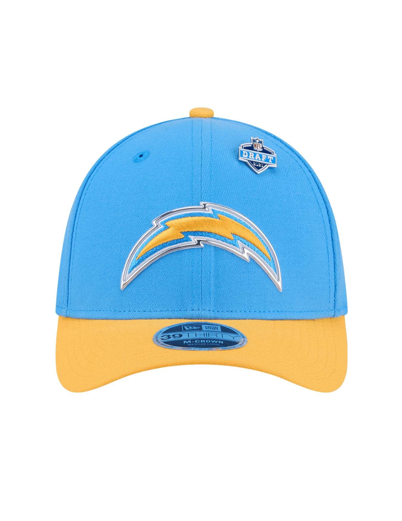 New Era Caps M/L Los Angeles Chargers New Era NFL Draft 26 39THIRTY M-Crown Stretch-Fit Hat