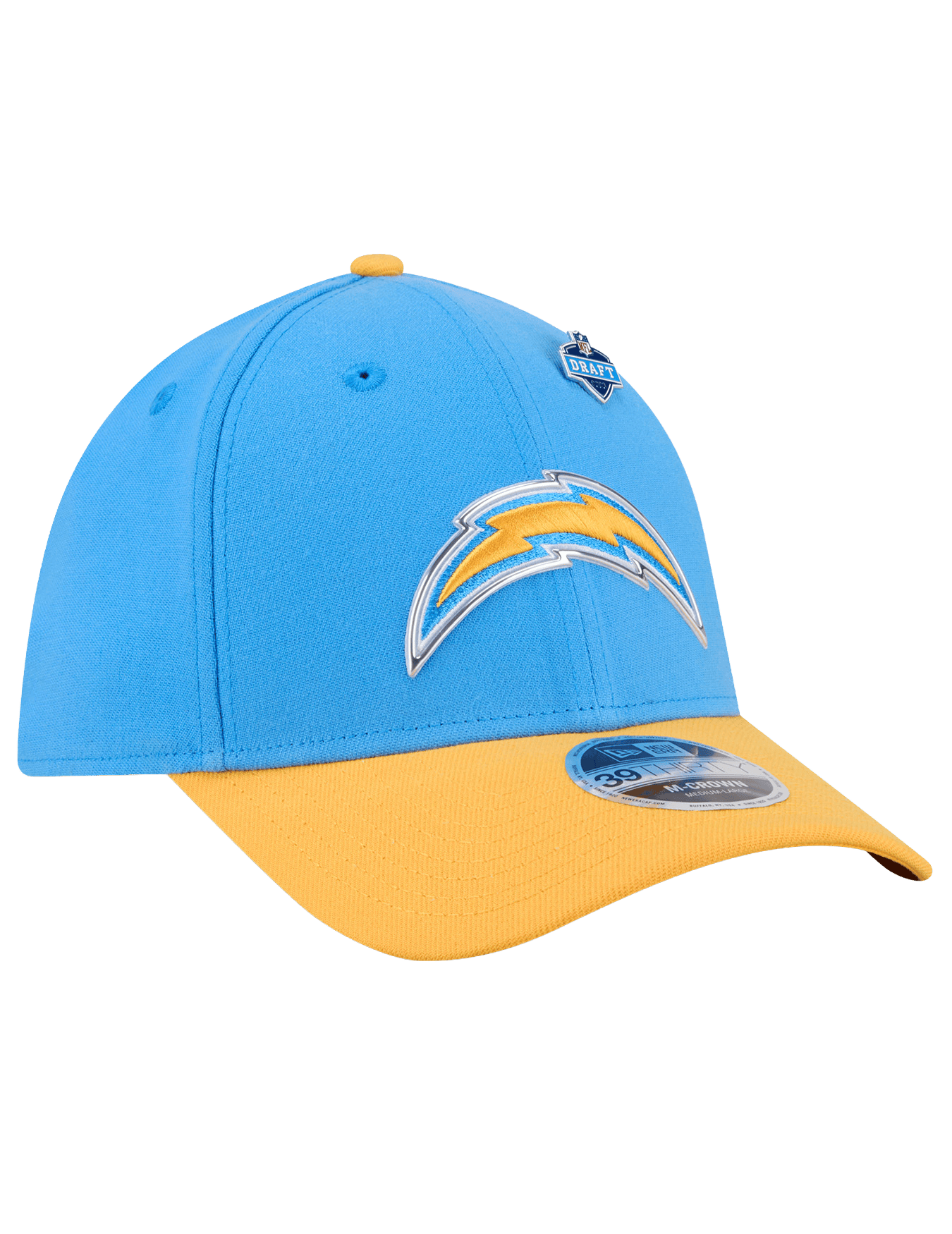 New Era Caps M/L Los Angeles Chargers New Era NFL Draft 26 39THIRTY M-Crown Stretch-Fit Hat