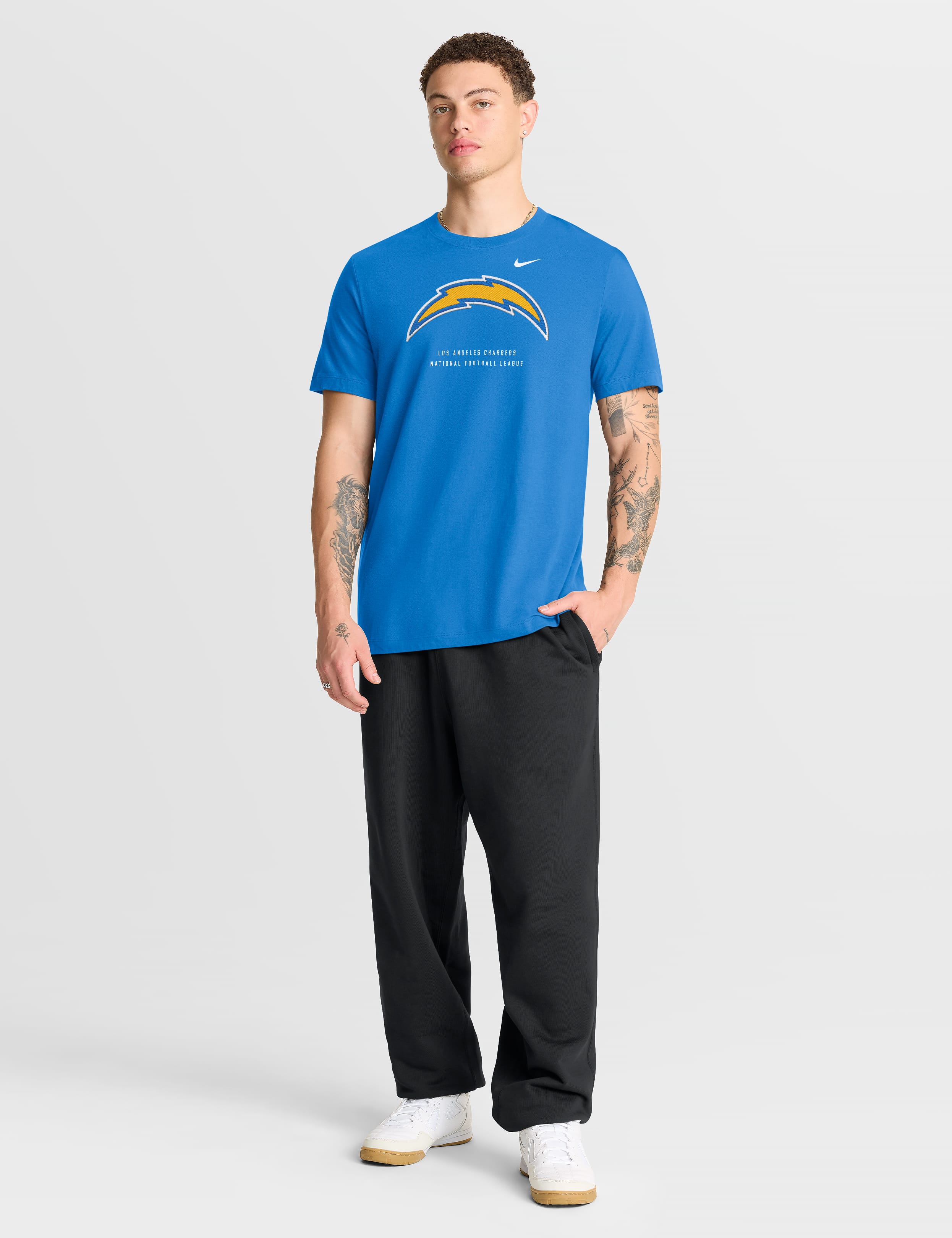 Nike T-Shirts Los Angeles Chargers Nike NFL Property Of Cotton T-Shirt - Light Blue