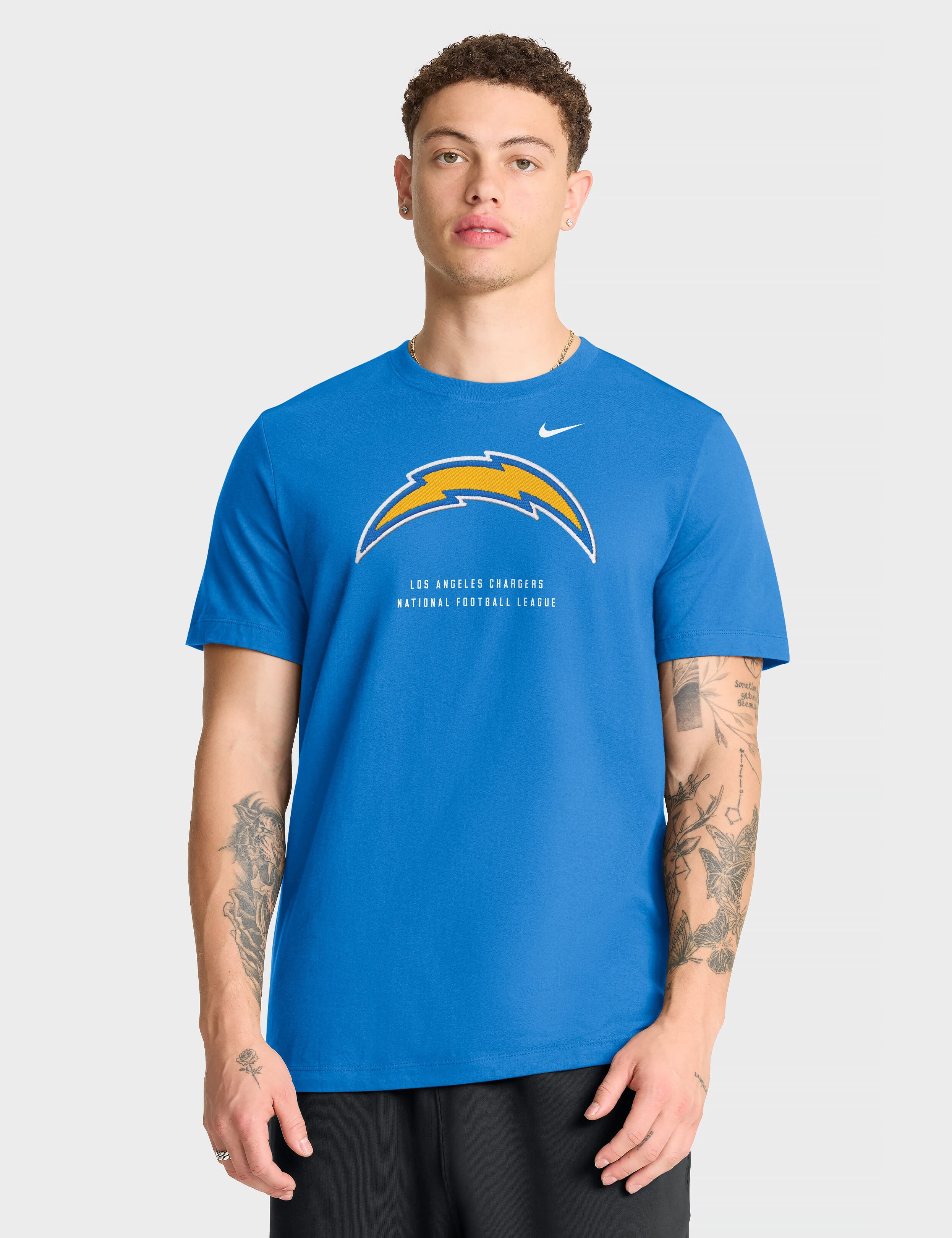 Nike T-Shirts Los Angeles Chargers Nike NFL Property Of Cotton T-Shirt - Light Blue