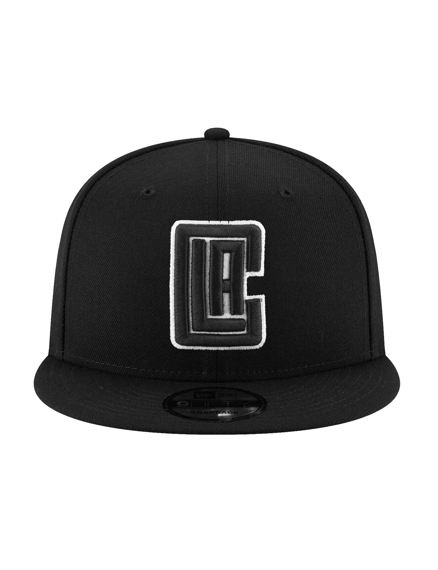 New Era Caps Los Angeles Clippers New Era NBA Black White 9FIFTY Snapback Hat - Black