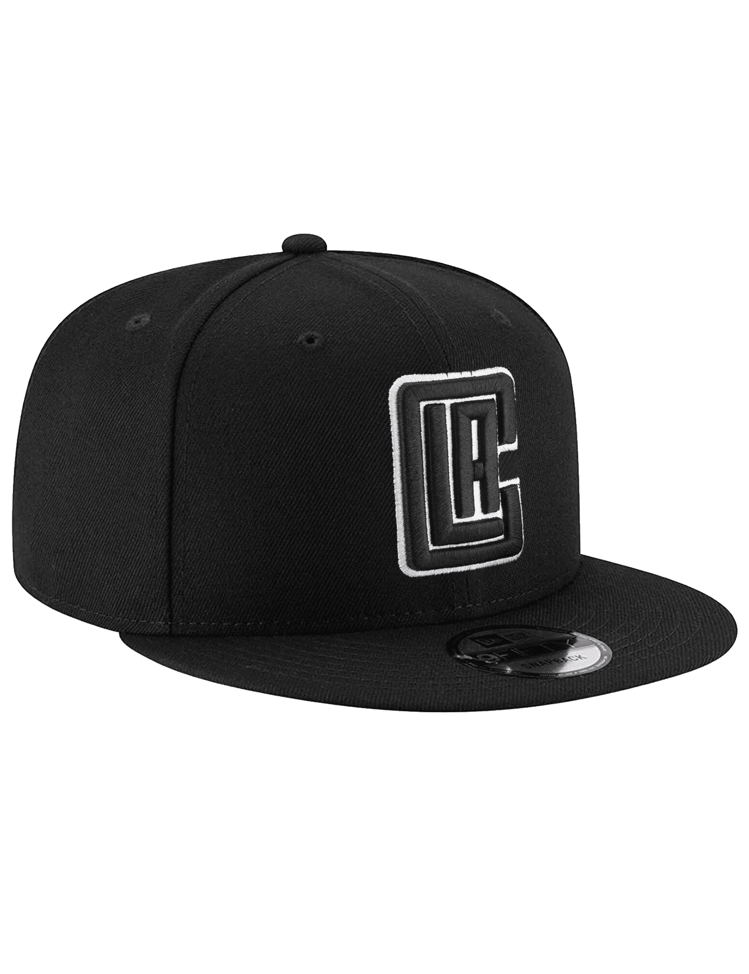 New Era Caps Los Angeles Clippers New Era NBA Black White 9FIFTY Snapback Hat - Black
