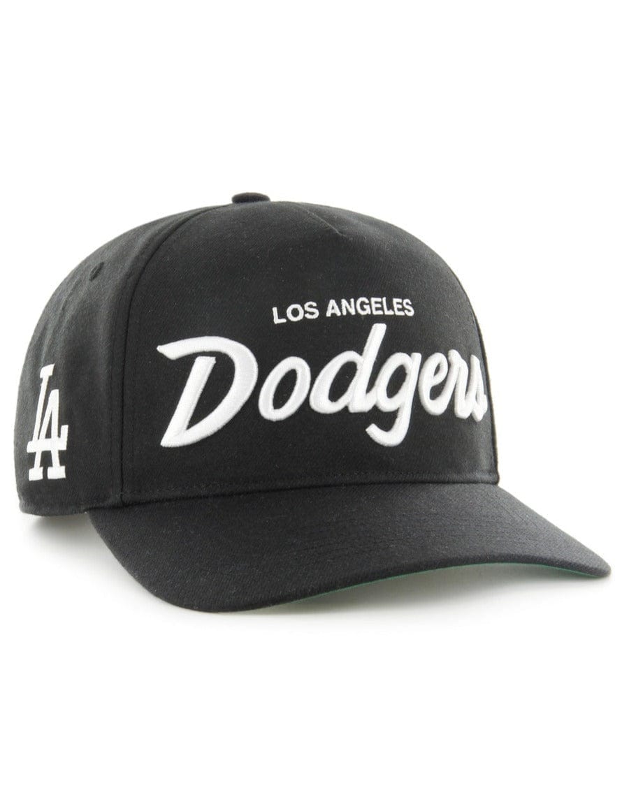 47 Brand Caps Los Angeles Dodgers '47 MLB Attitude Script Hitch Pre-Curved Snapback Hat - Black