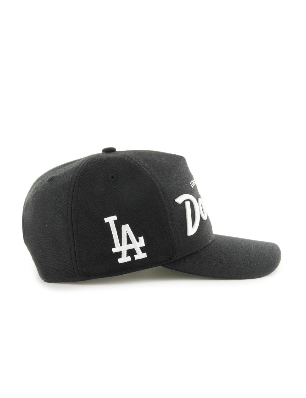 47 Brand Caps Los Angeles Dodgers '47 MLB Attitude Script Hitch Pre-Curved Snapback Hat - Black