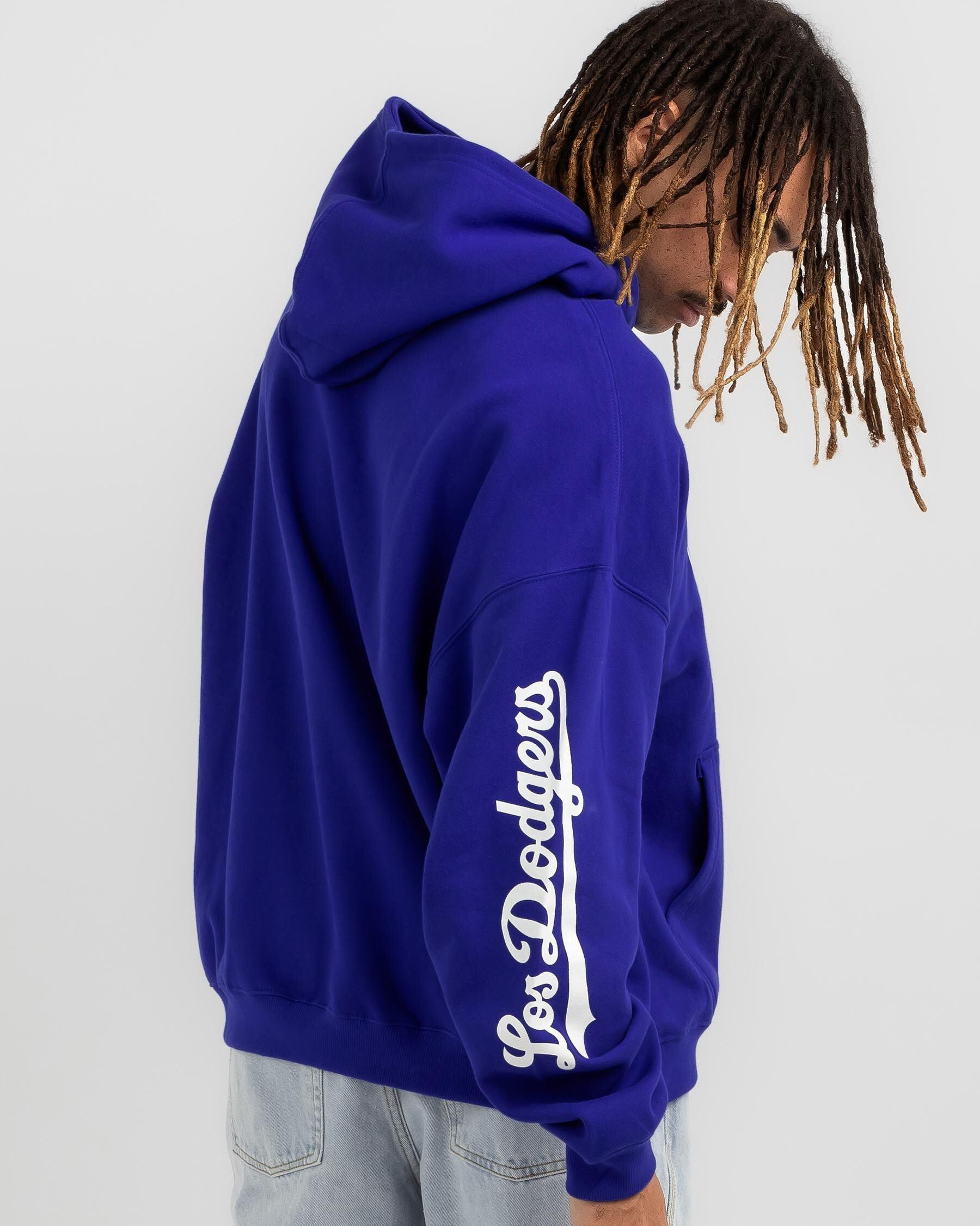 Majestic Athletic Jumpers Los Angeles Dodgers Majestic MLB City Crest Oversize Hoodie Jumper - Blue